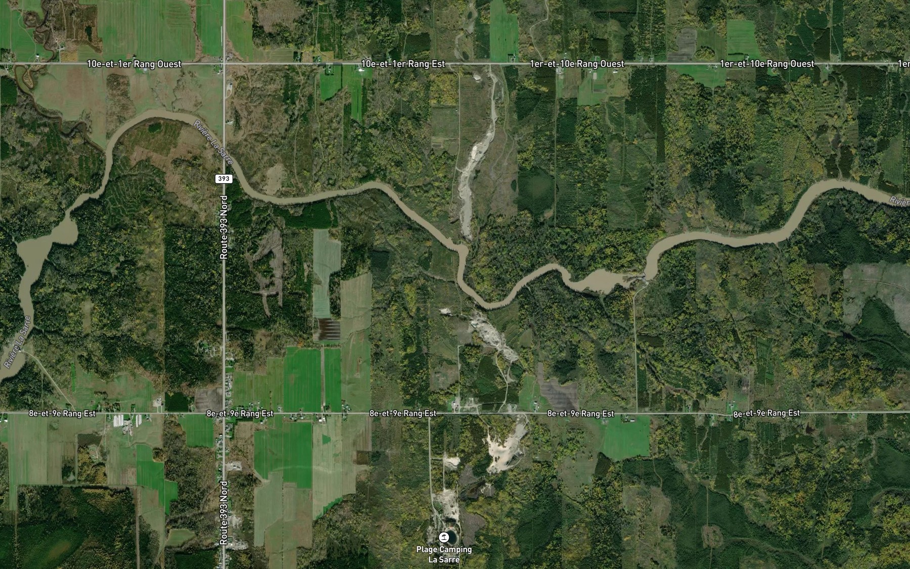Satellite map of the Cours d'eau Proulx