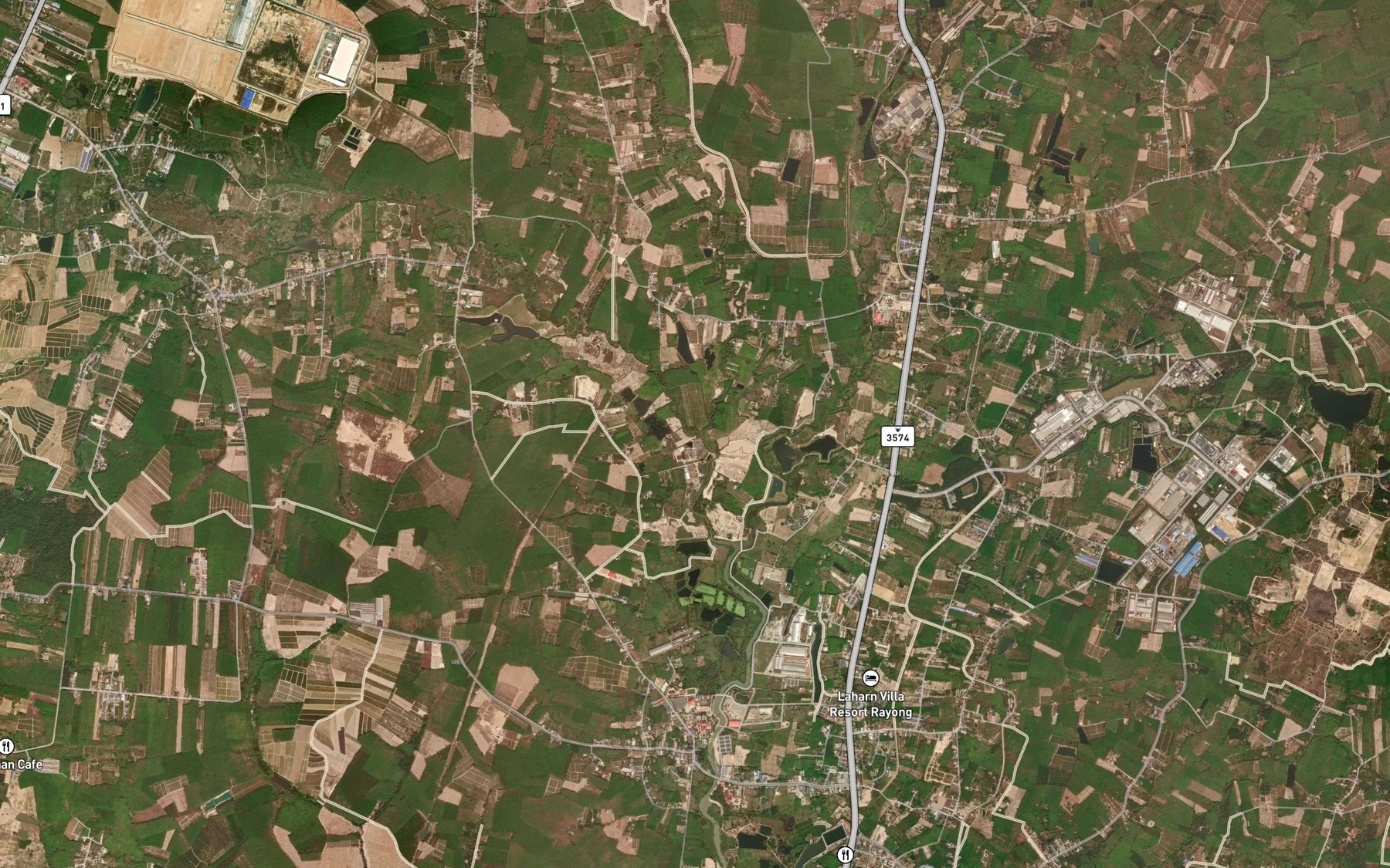Satellite map of the Khlong Cham Phang