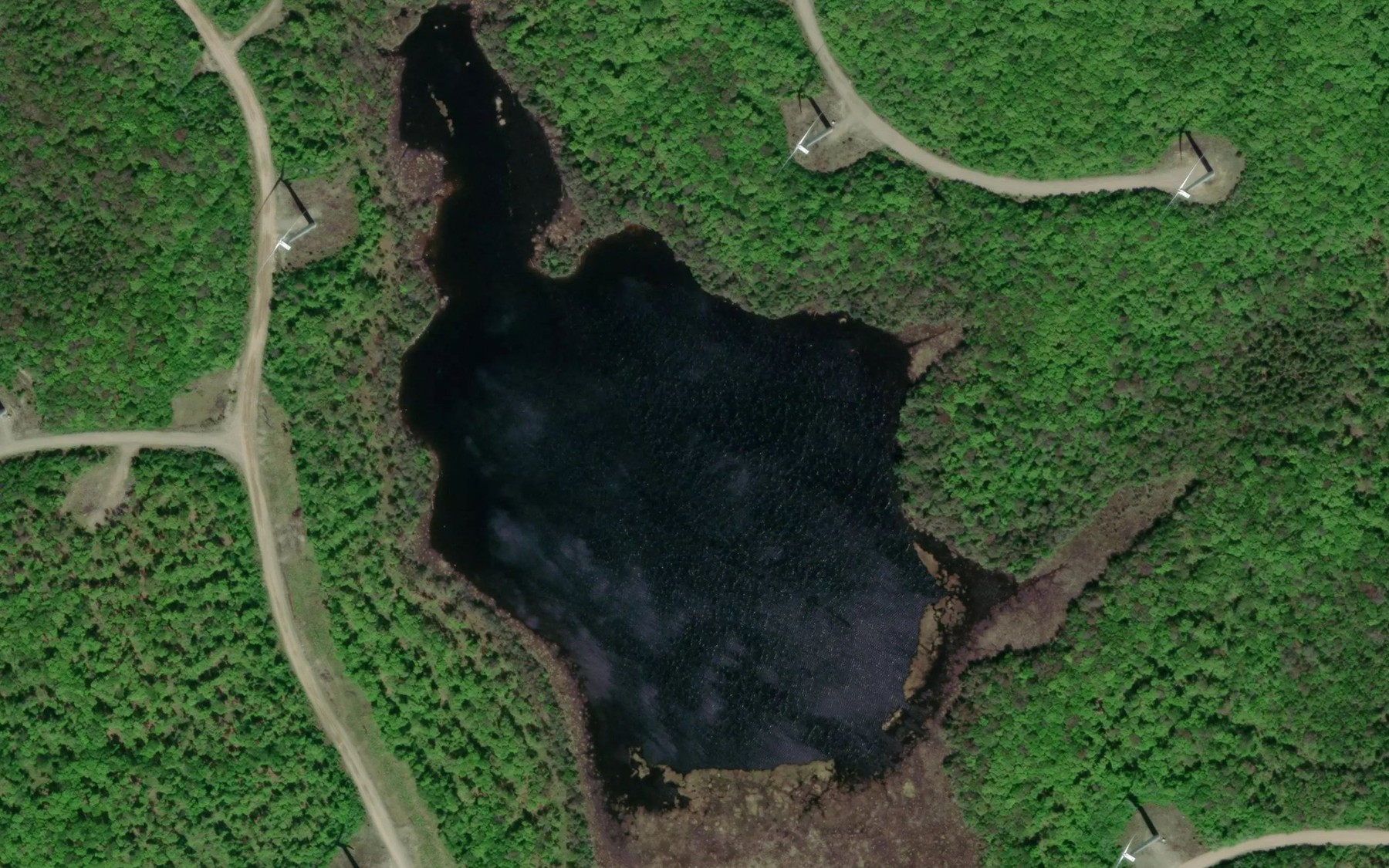 Satellite map of the Kelly Lake