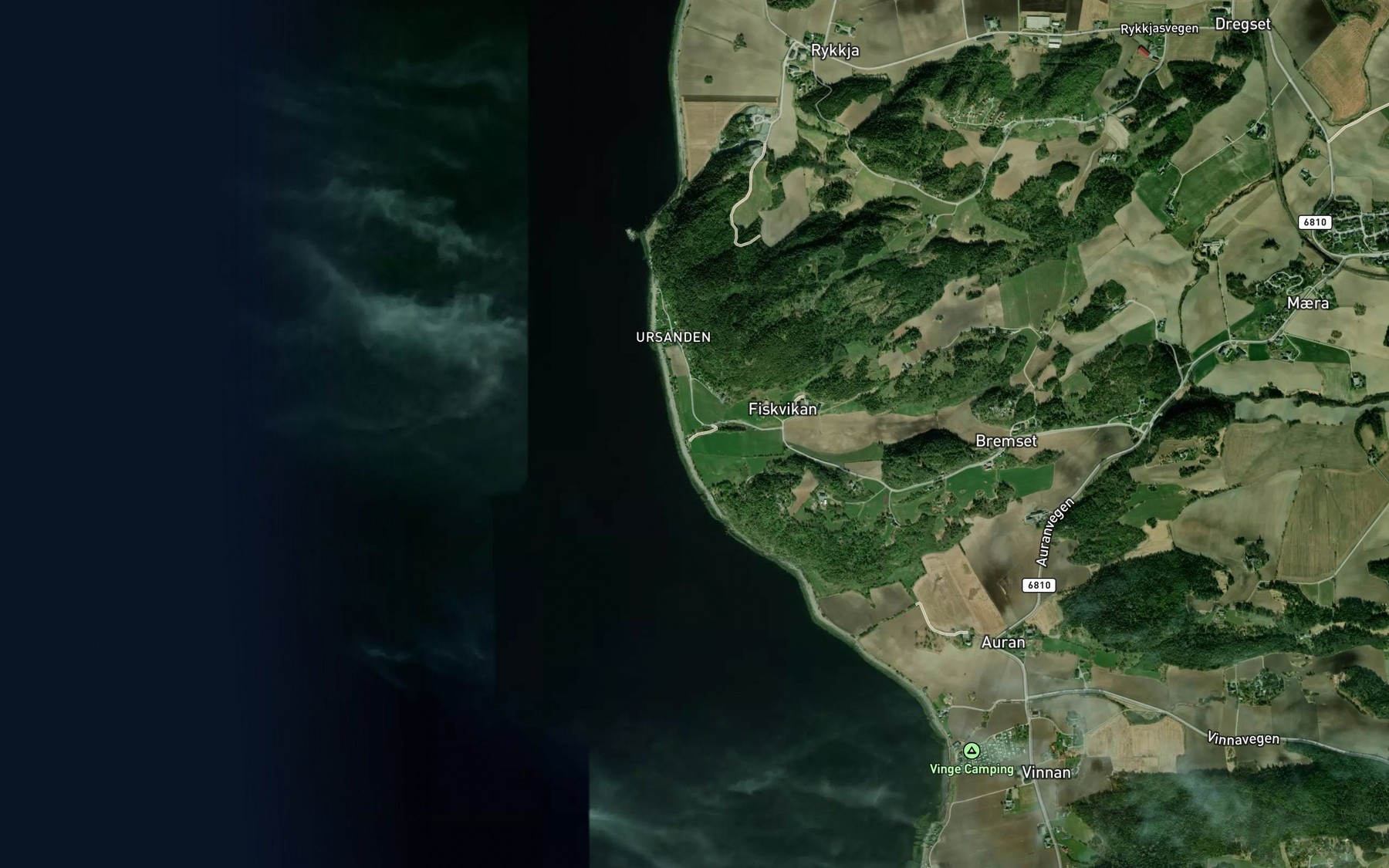 Satellite map of the Fiskvikbekken