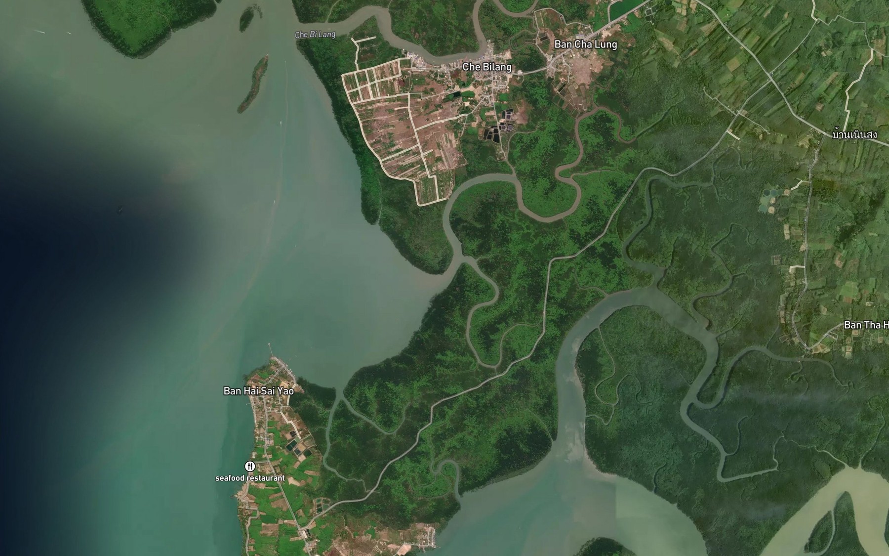 Satellite map of the Khlong Mabok