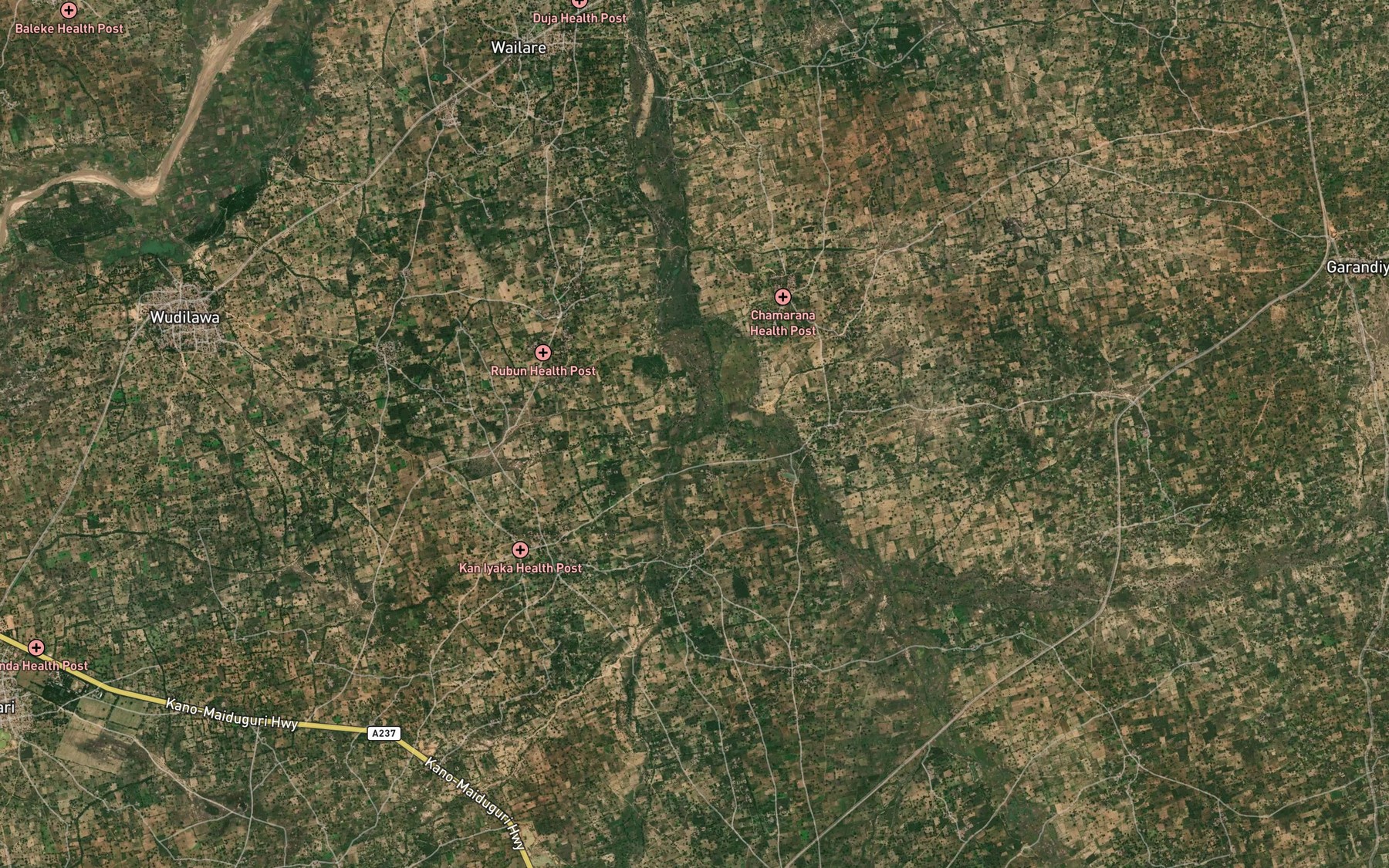 Satellite map of the Kurbo