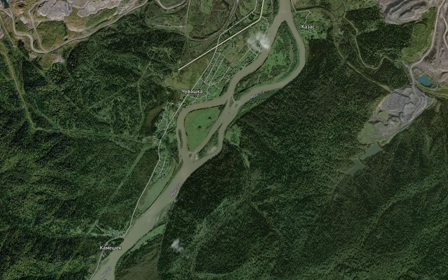 Satellite map of the Plass