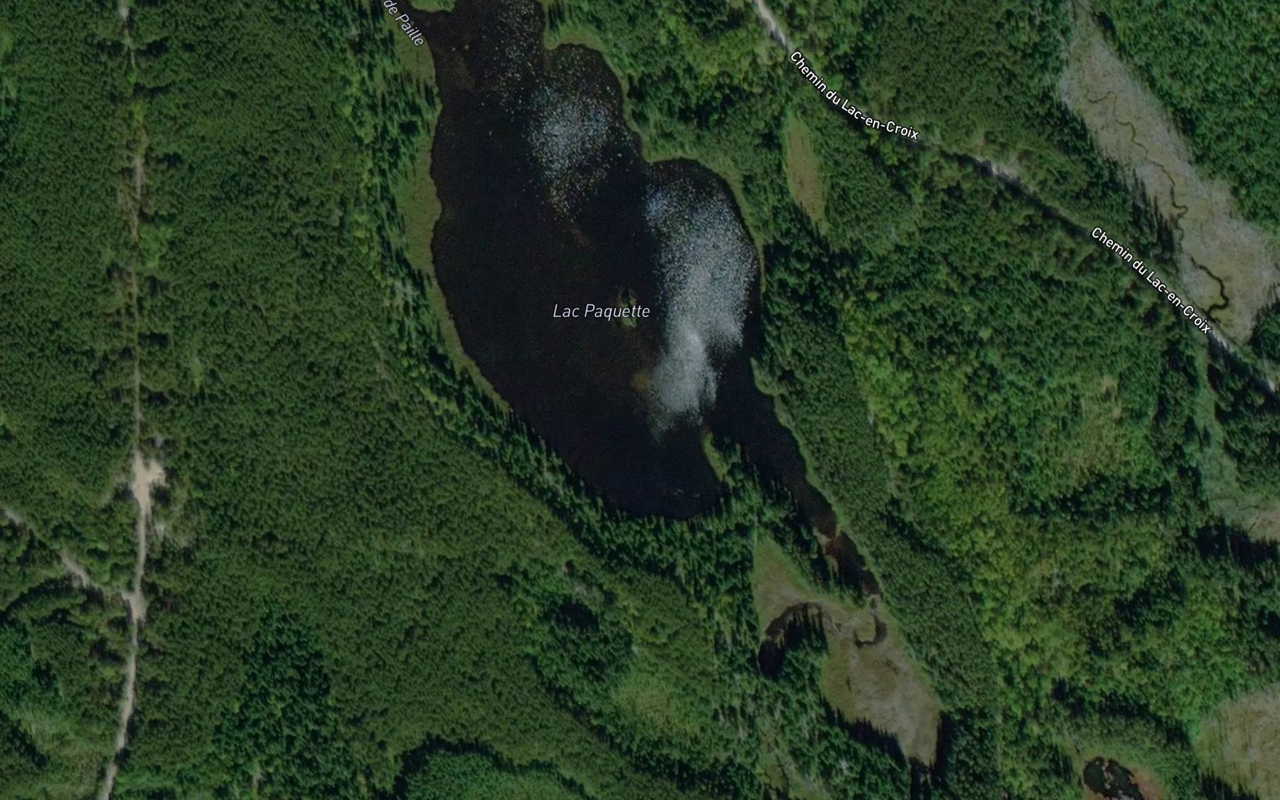 Satellite map of the Lac Paquette