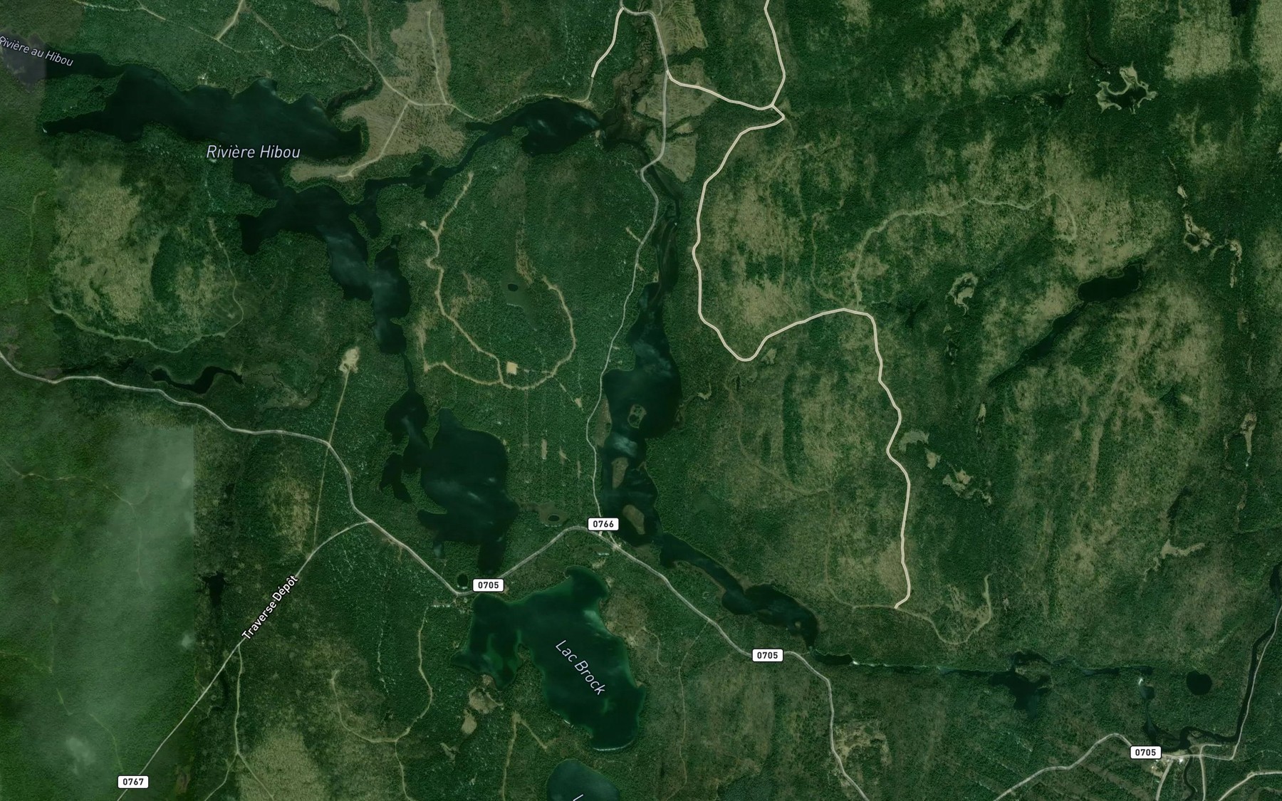 Satellite map of the Lac au Hibou