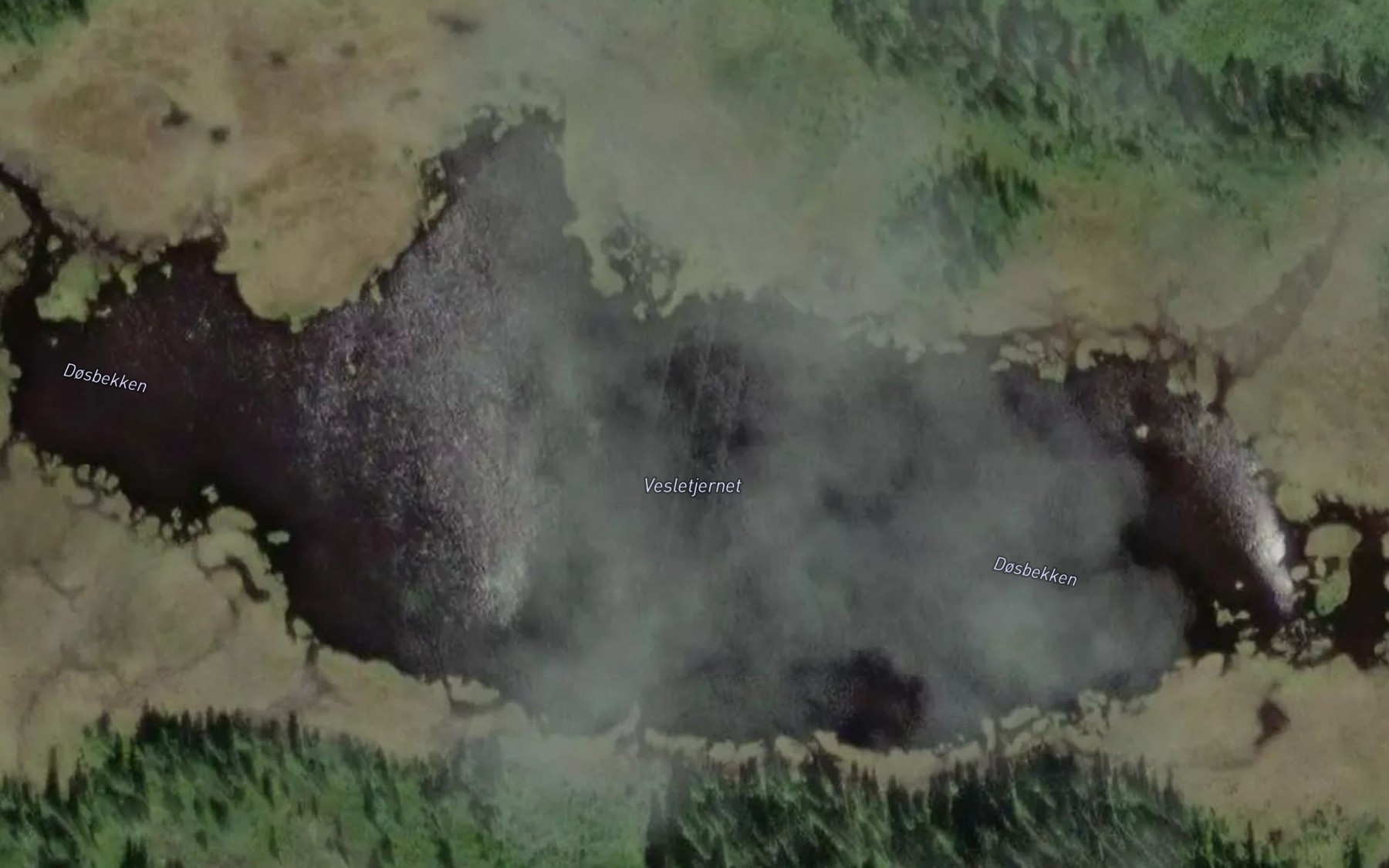 Satellite map of the Vesletjernet