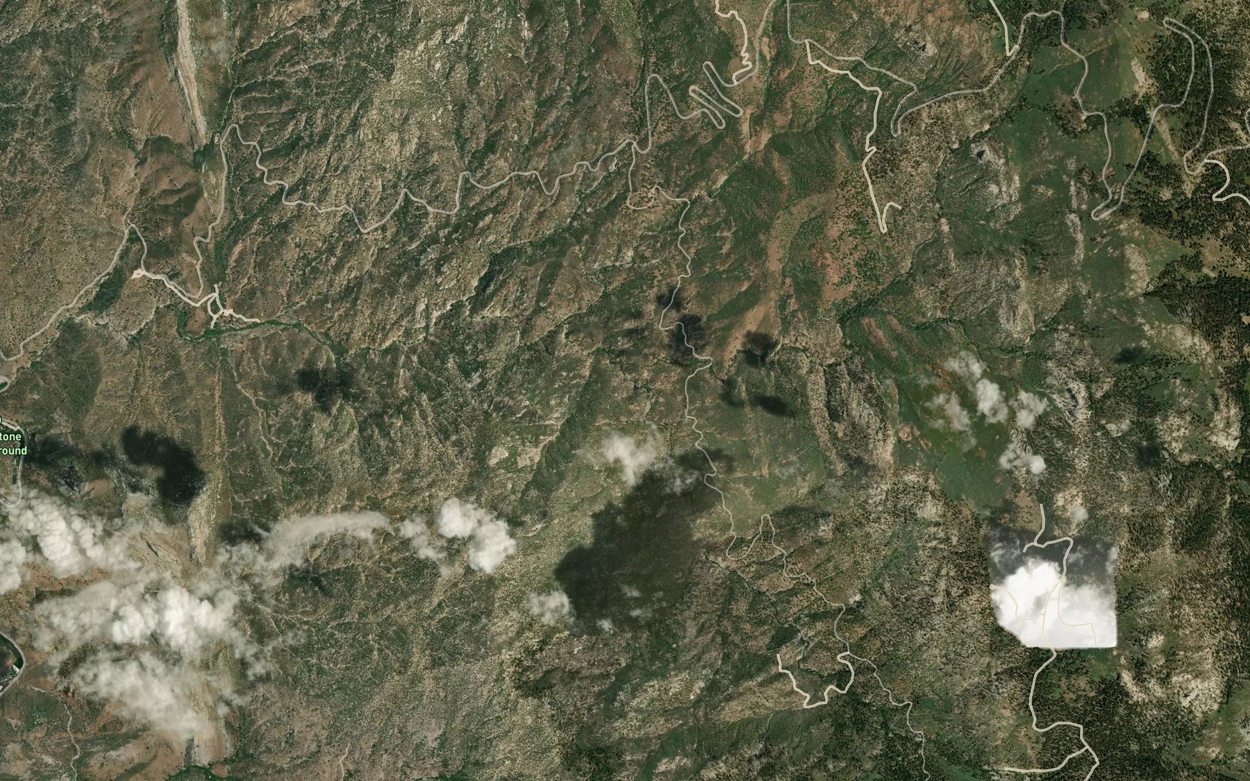 Satellite map of the Poison Meadow Creek