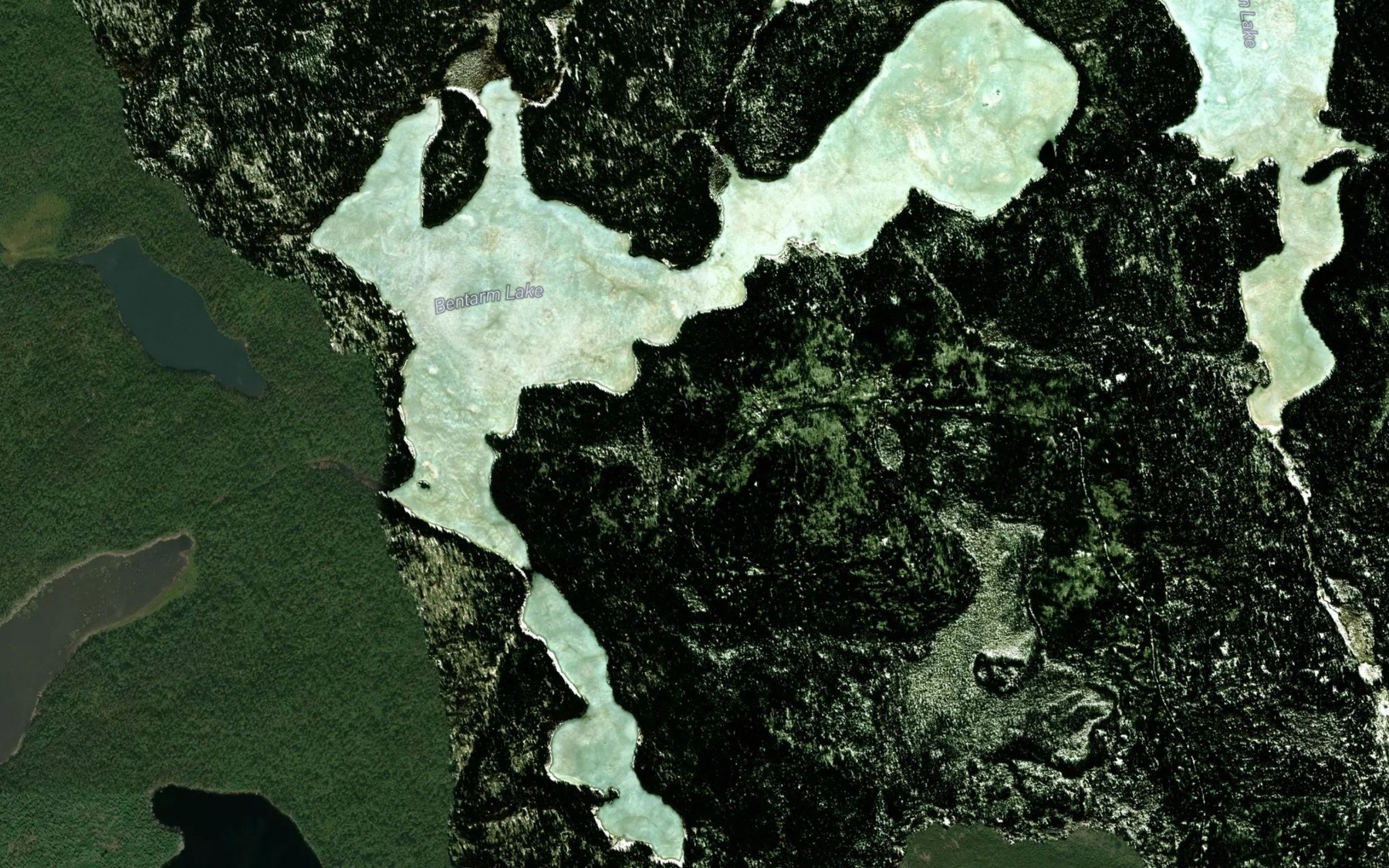 Satellite map of the Bentarm Lake