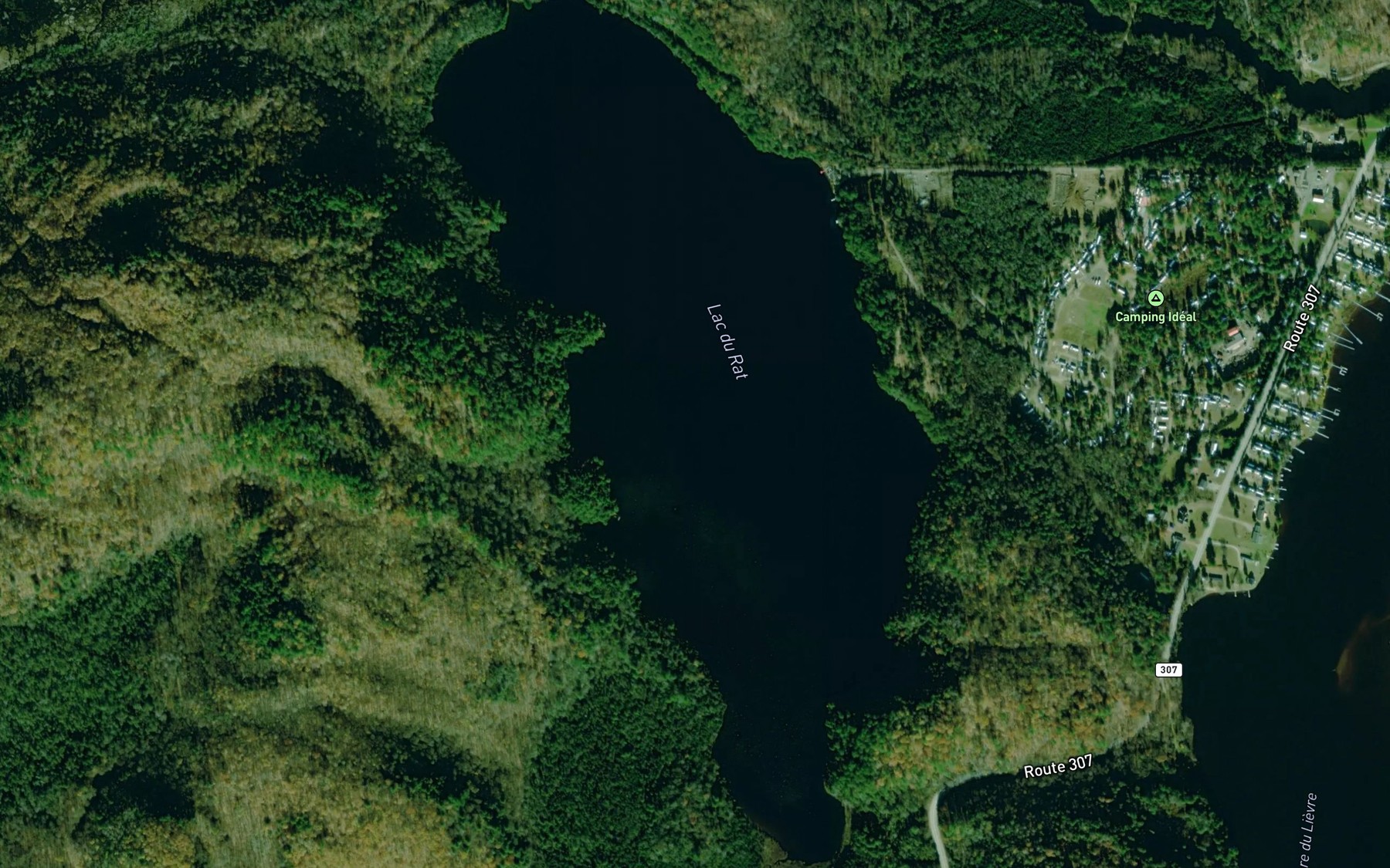 Satellite map of the Lac du Rat