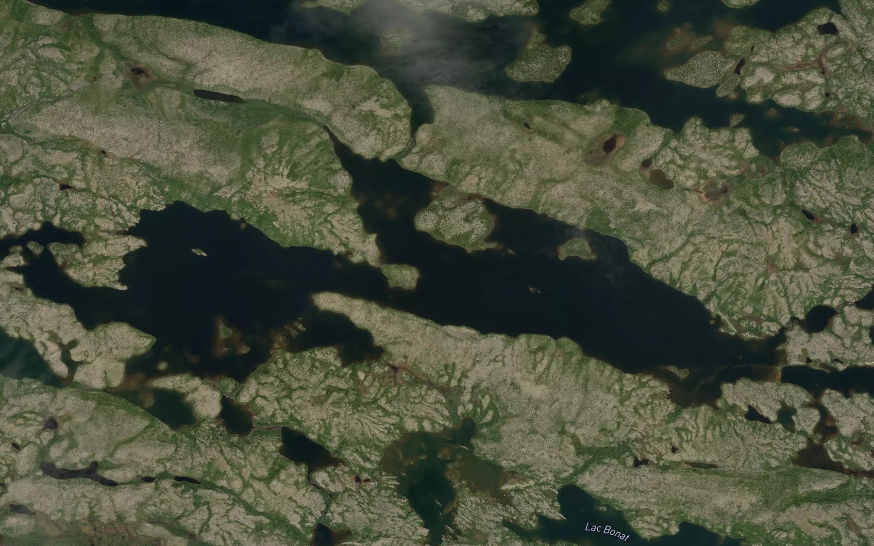 Satellite map of the Lac Bonat