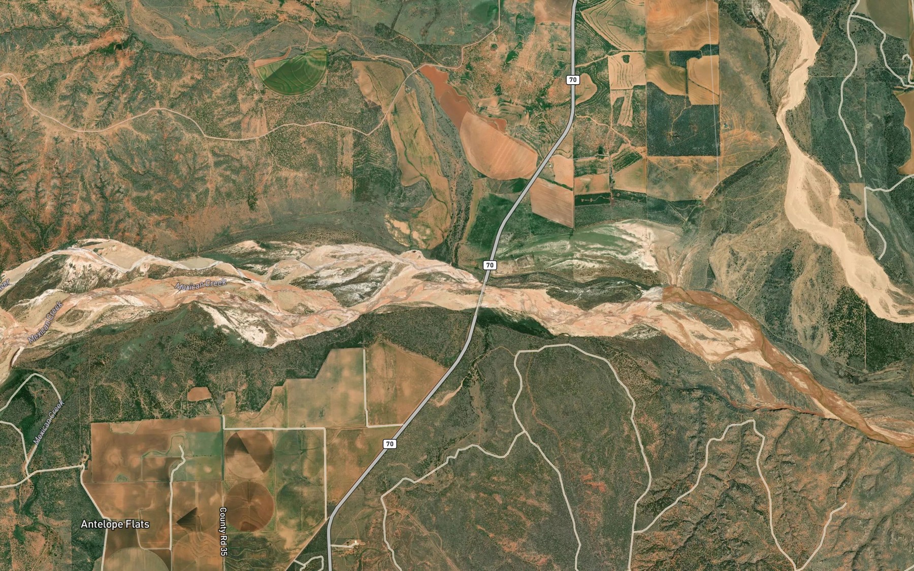 Satellite map of the Battle Creek