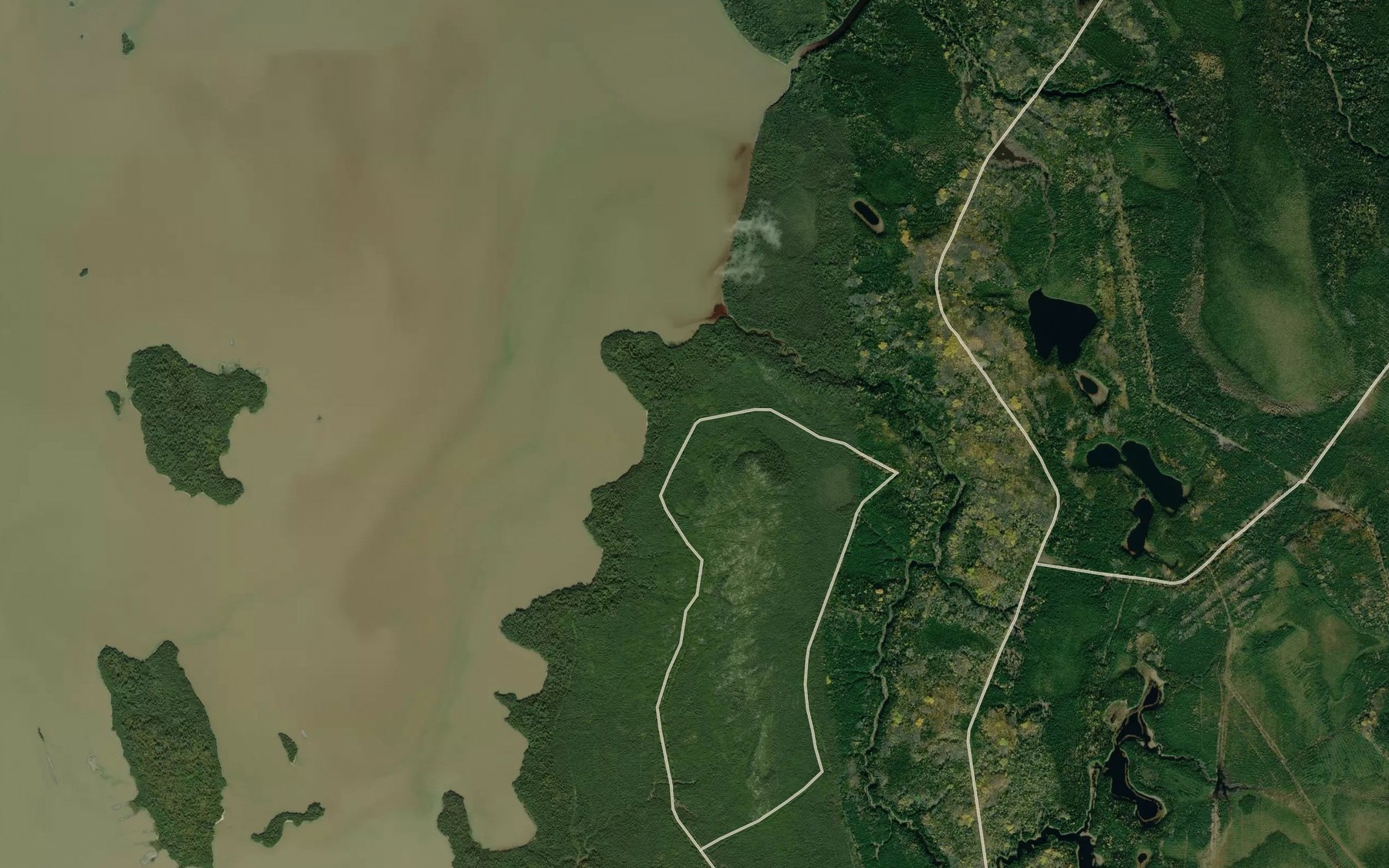 Satellite map of the Berry Creek