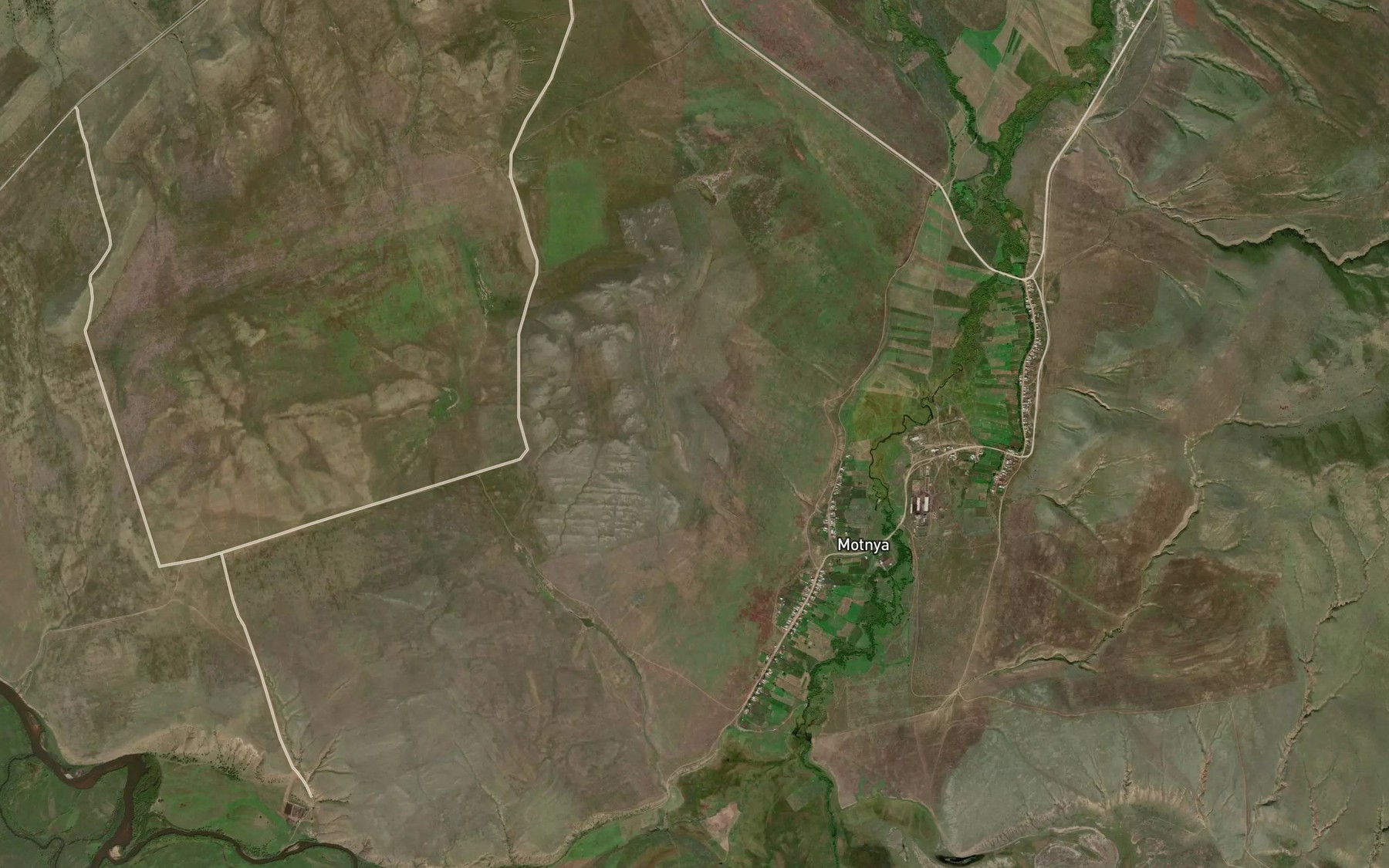 Satellite map of the Malyy Gutay