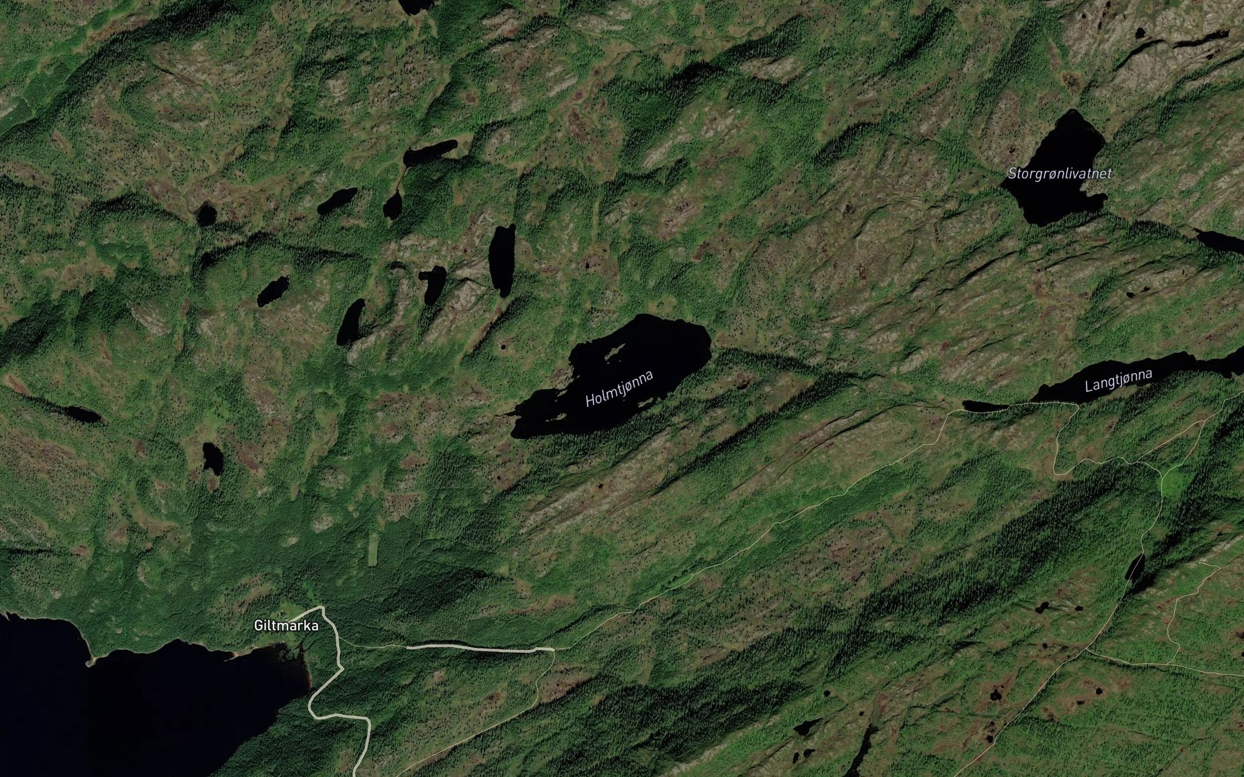 Satellite map of the Holmtjorna