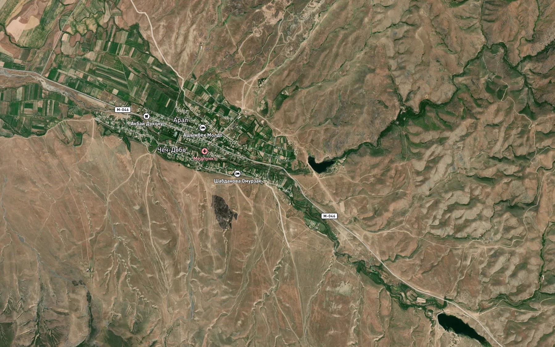 Satellite map of the Kichak-Kayyngdy