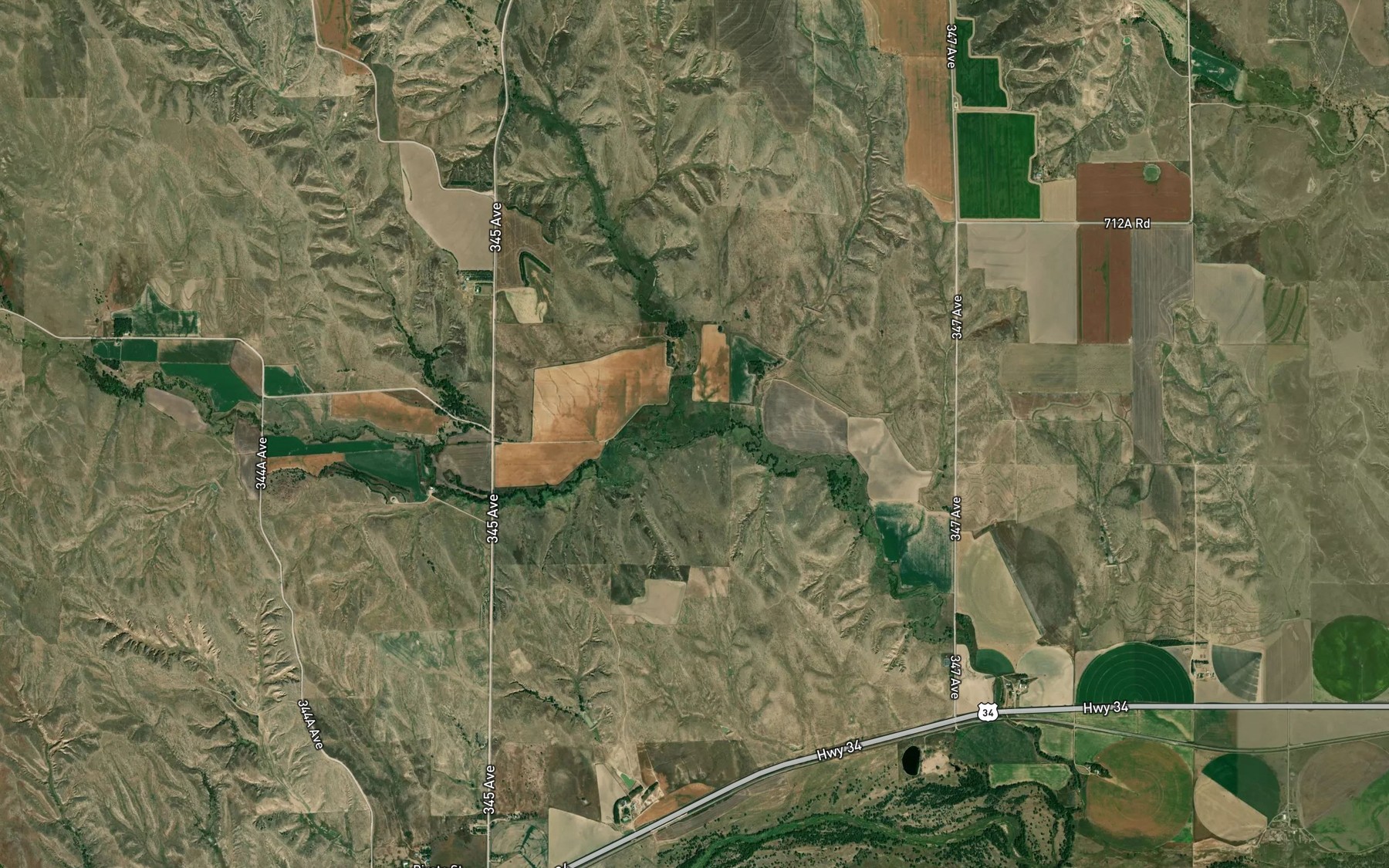 Satellite map of the North Branch Indian Creek