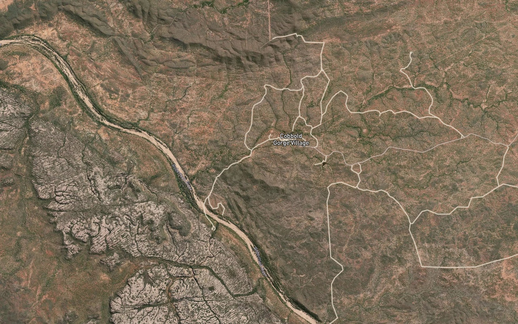 Satellite map of the Agate Creek