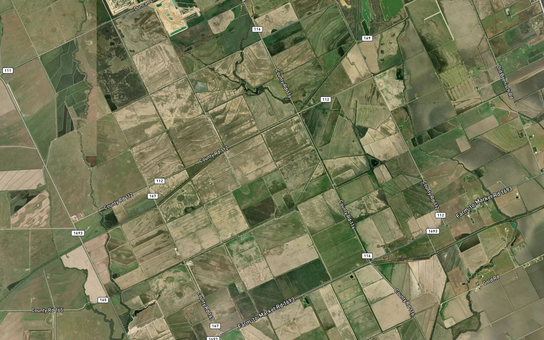 Satellite map of the Rees Reservoir