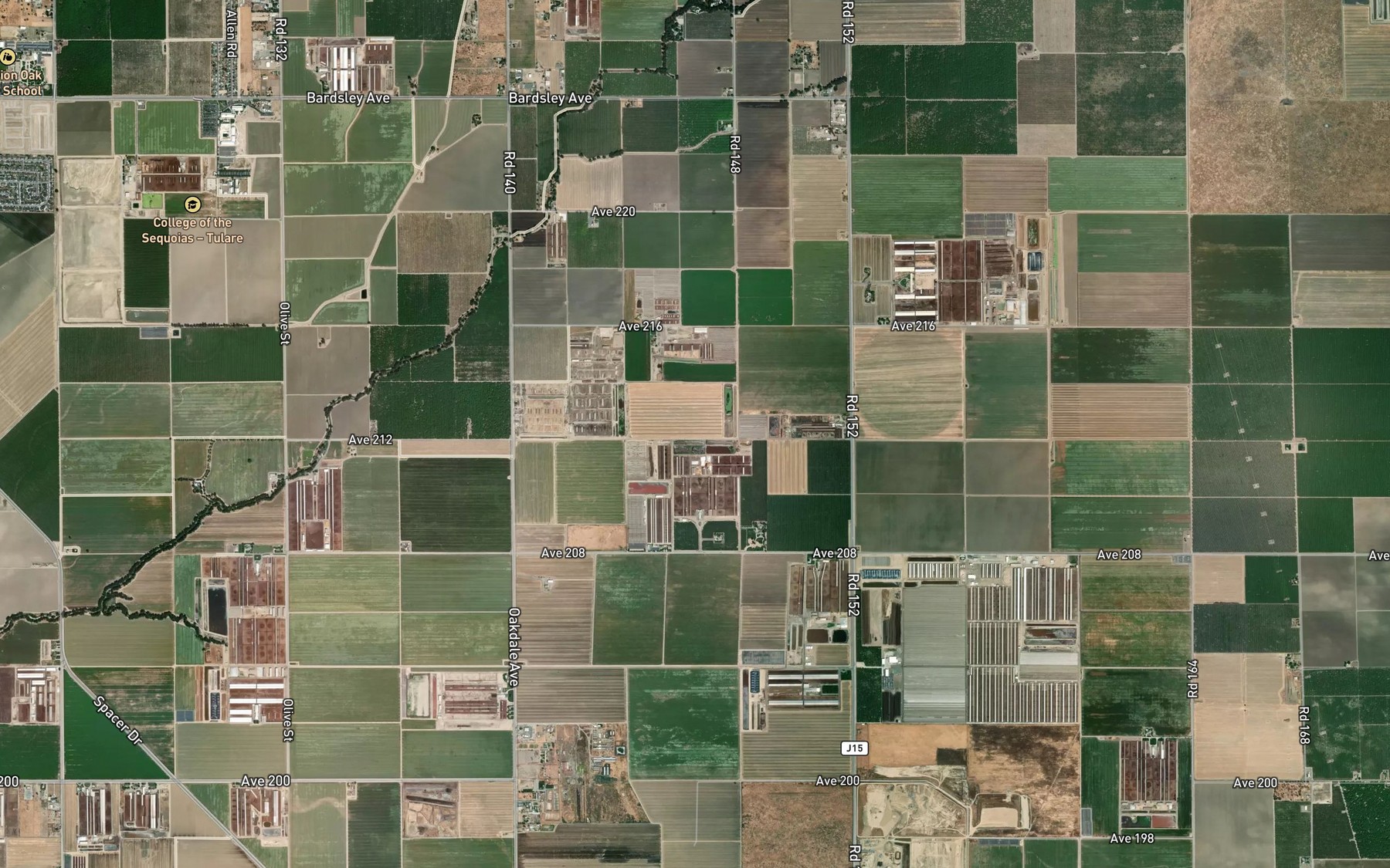 Satellite map of the Bliss Ditch