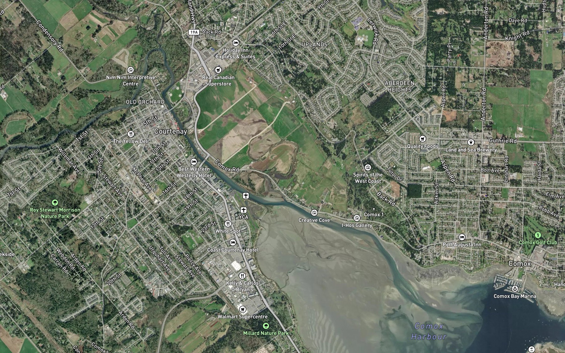 Satellite map of the Glen Urquhart Creek