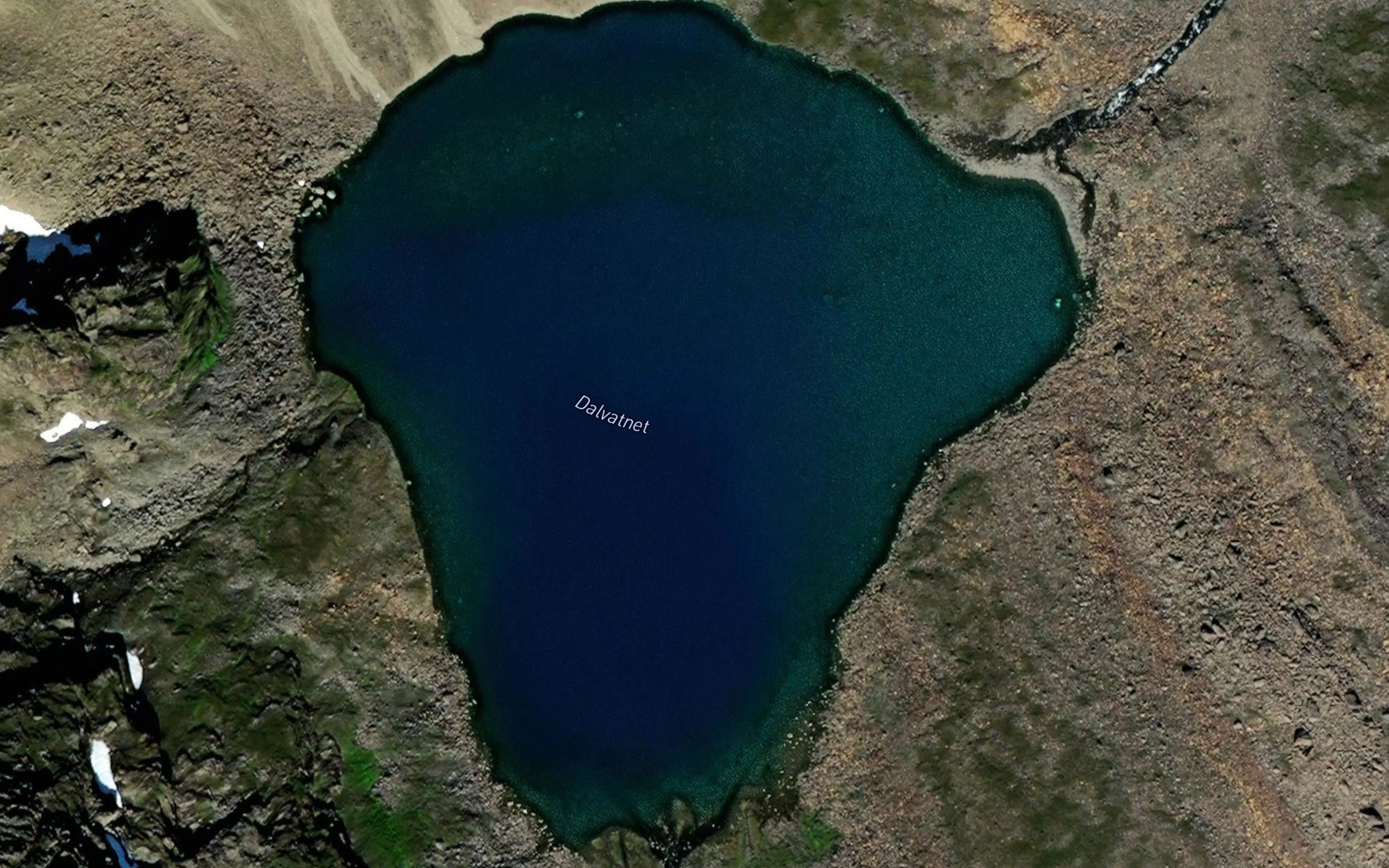 Satellite map of the Dalvatnet