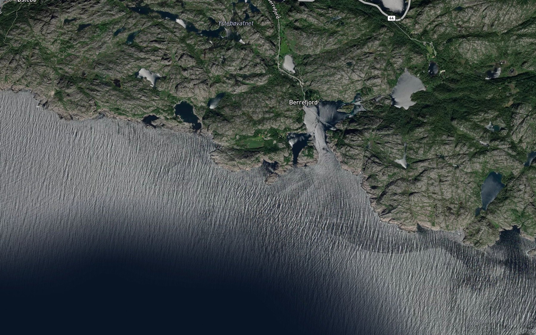 Satellite map of the Mortevika