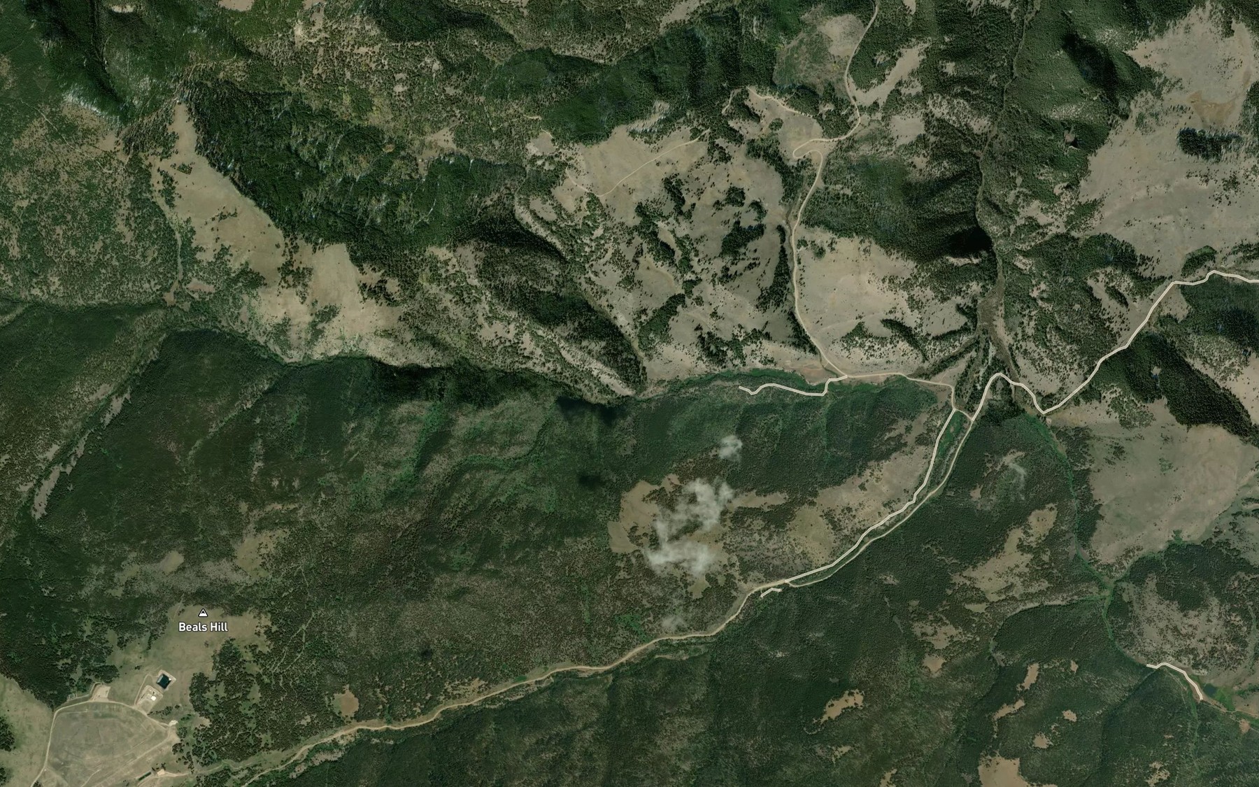 Satellite map of the Beaver Creek