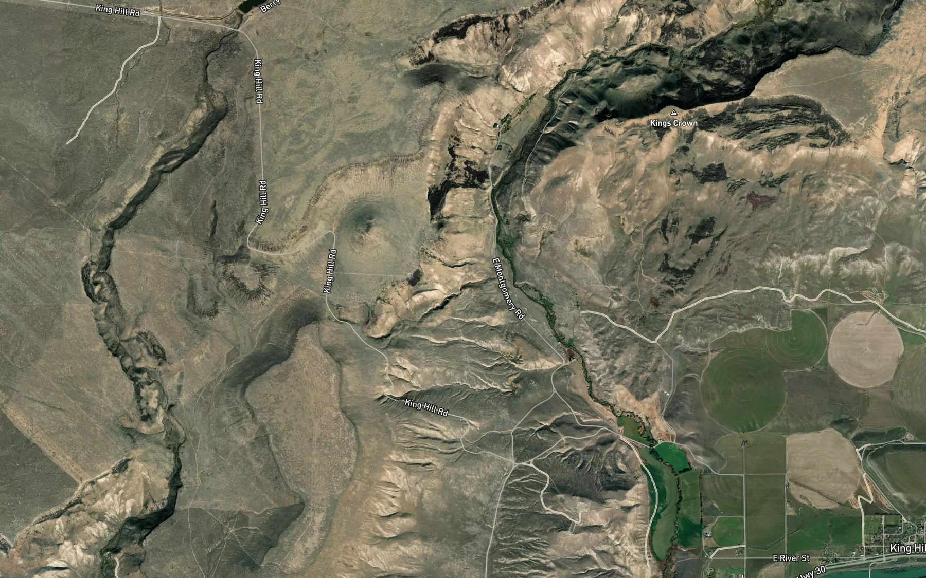 Satellite map of the Cedar Spring