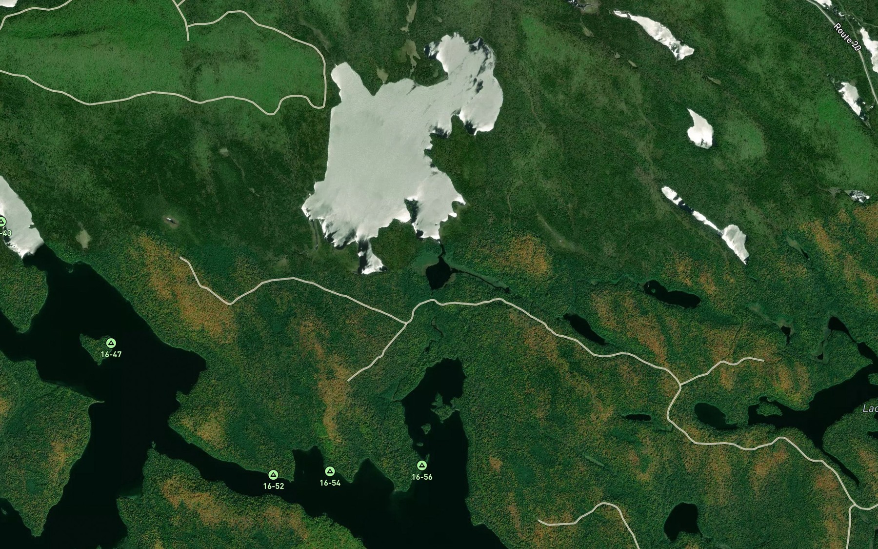 Satellite map of the Lac Bouron