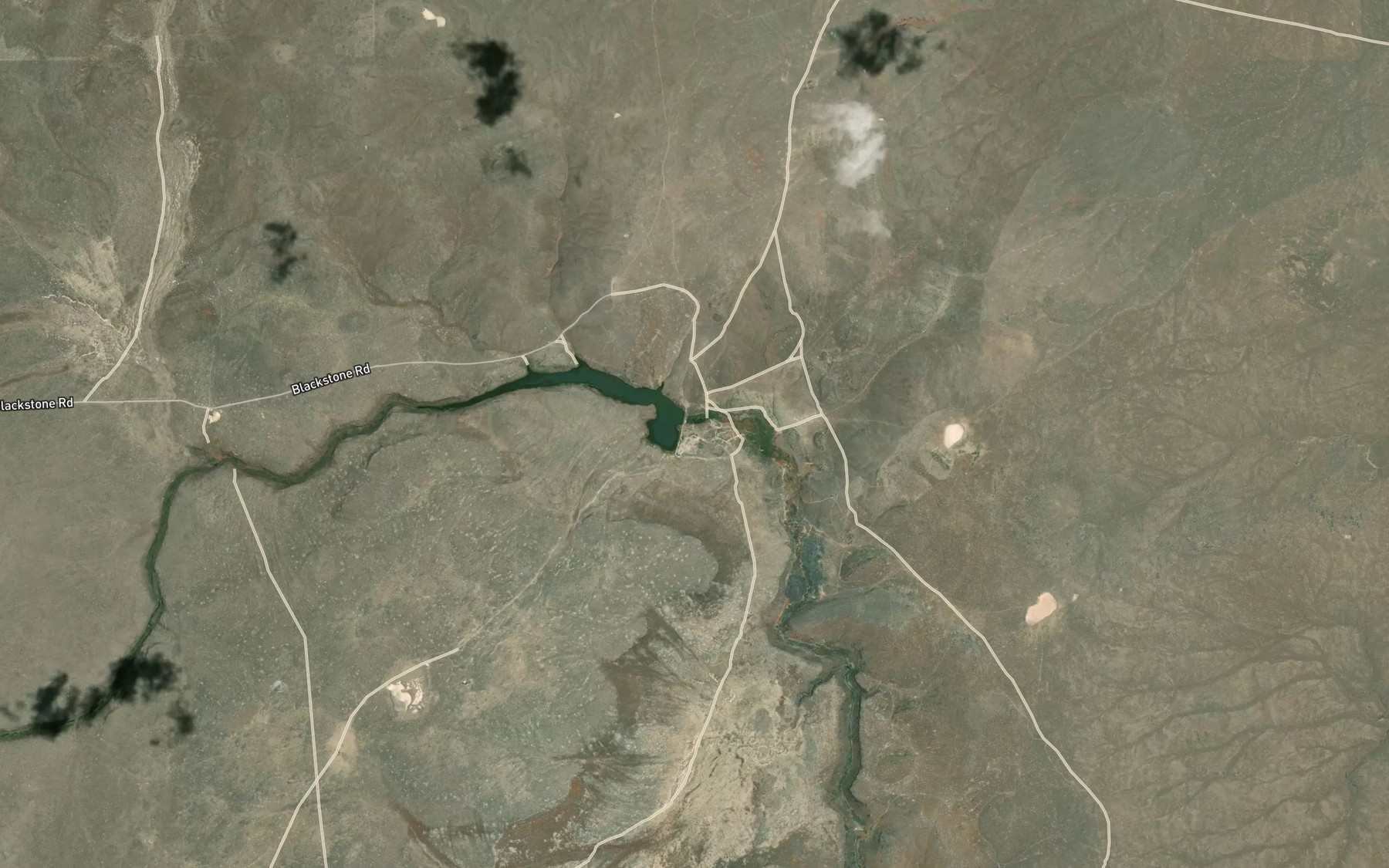 Satellite map of the Blackstone Reservoir
