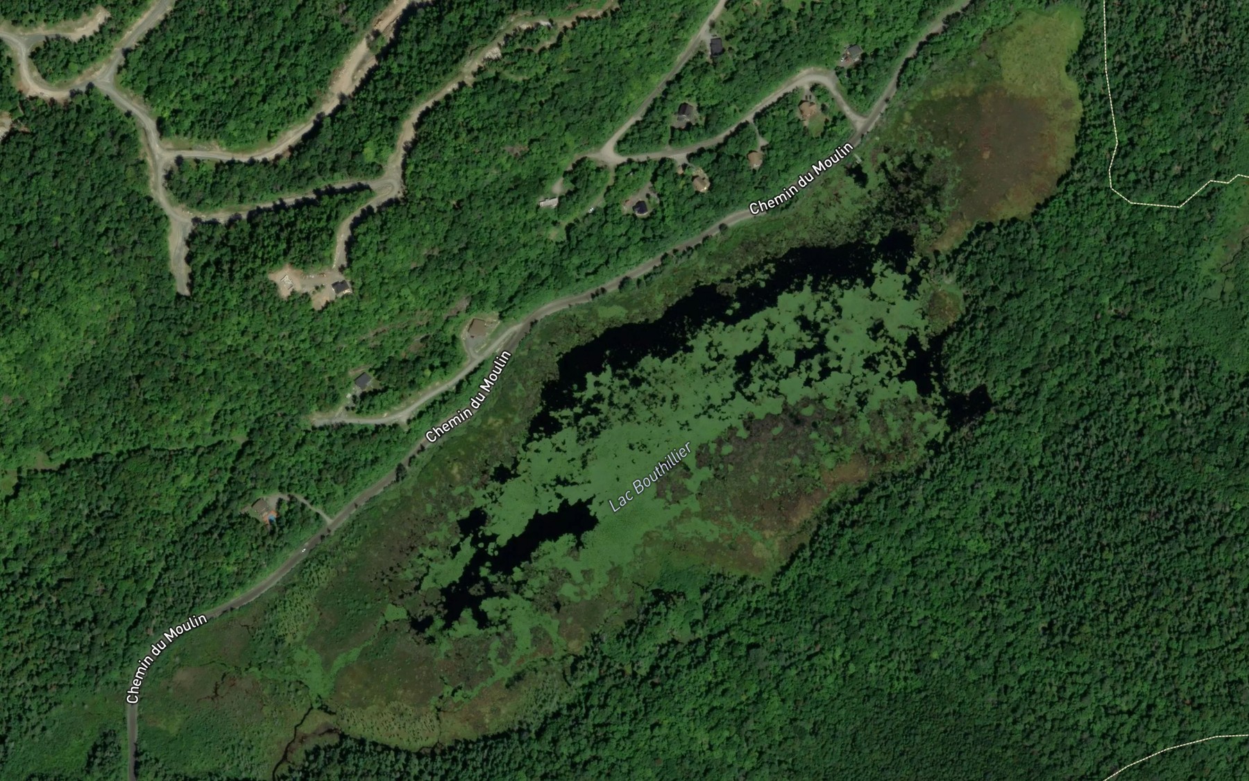 Satellite map of the Lac Bouthillier