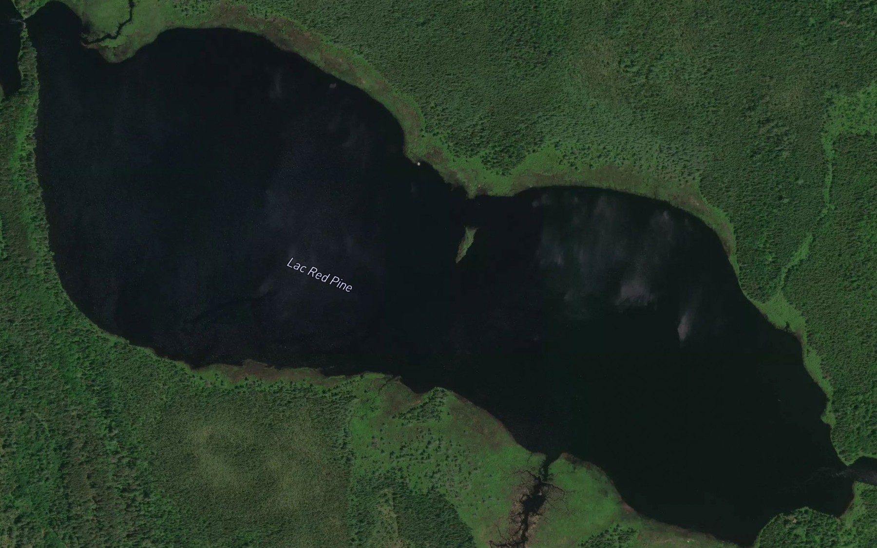 Satellite map of the Lac Red Pine