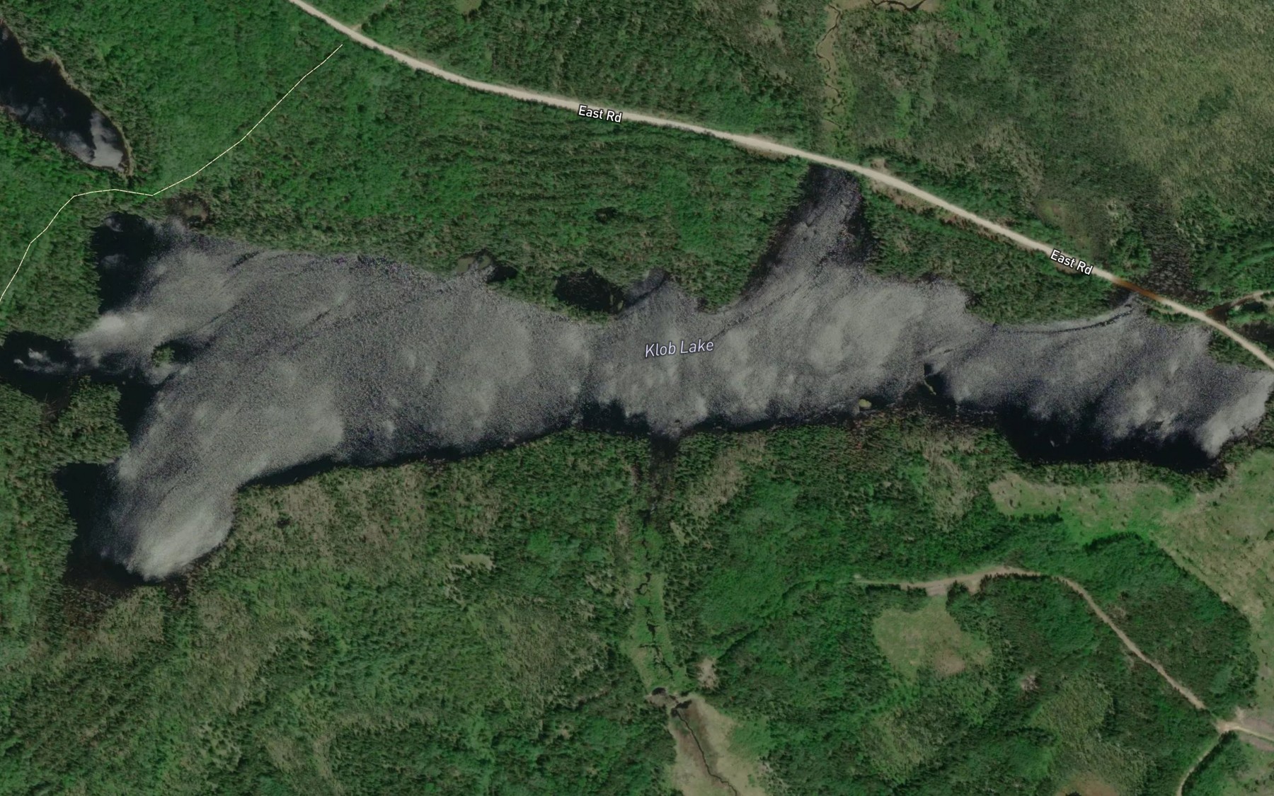 Satellite map of the Klob Lake