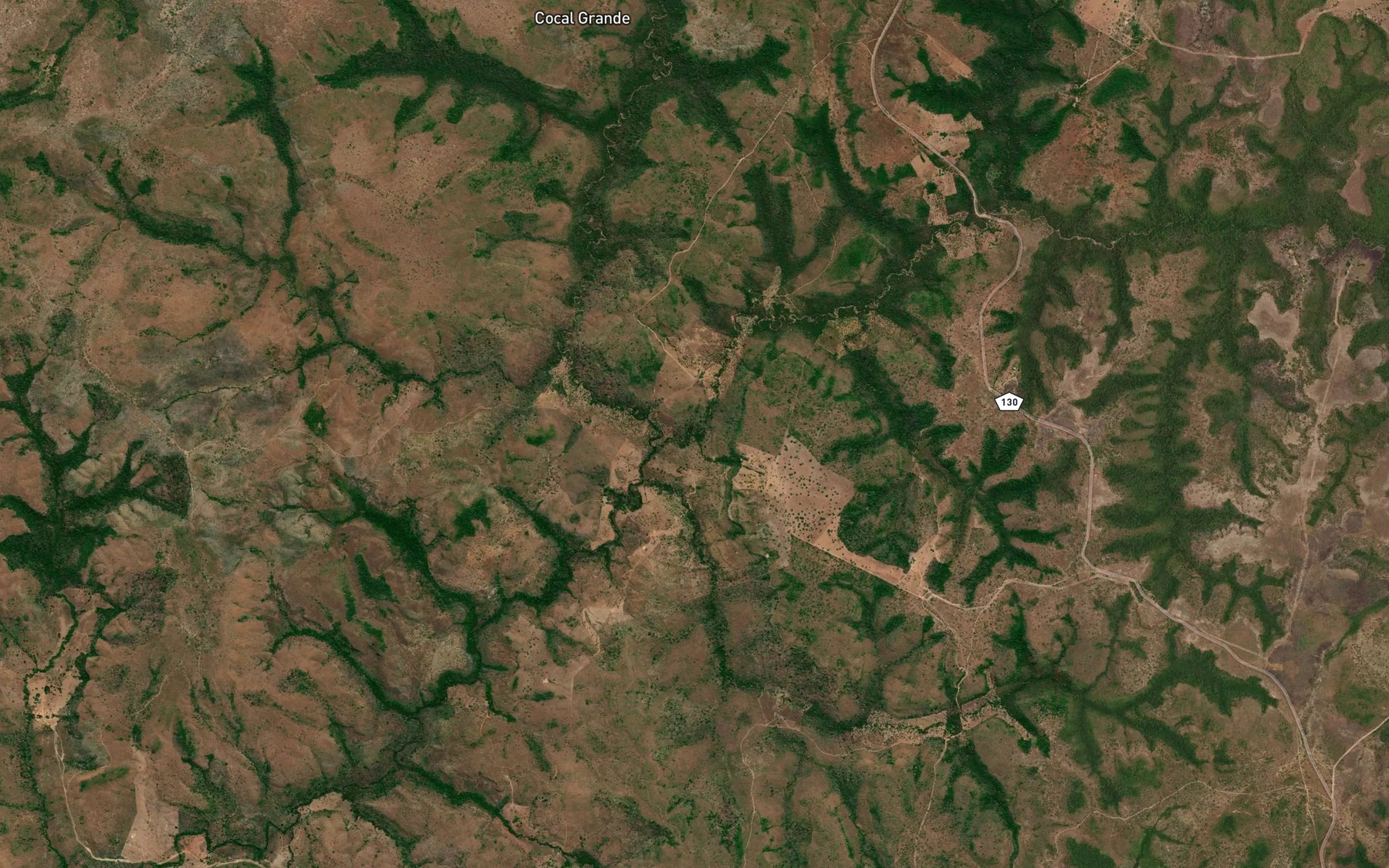 Satellite map of the Corrego Cocalzinho