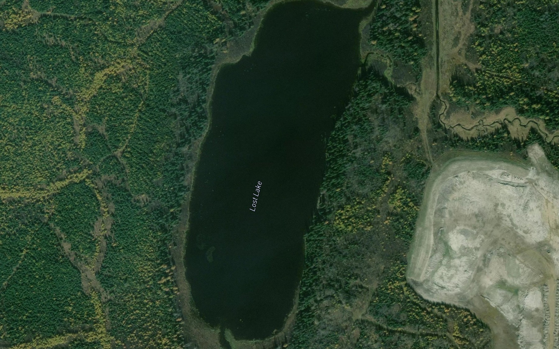 Satellite map of the Lost Lake