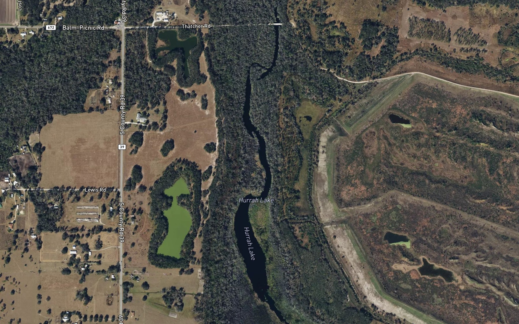 Satellite map of the Hurrah Lake