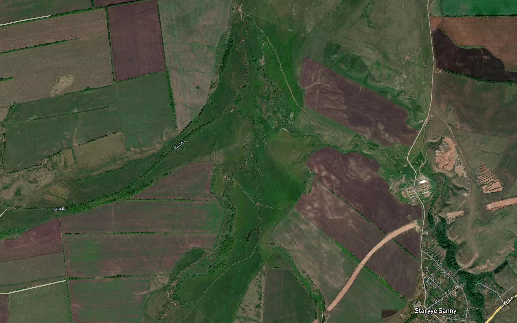 Satellite map of the Sanny
