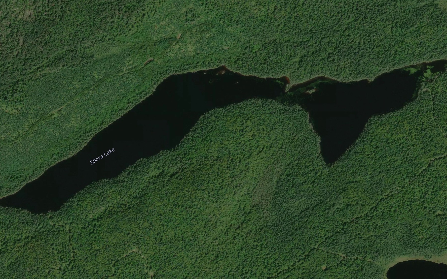 Satellite map of the Shova Lake
