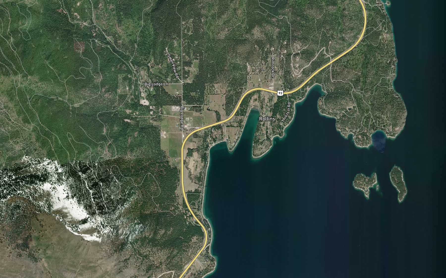 Satellite map of the Big Lodge Creek