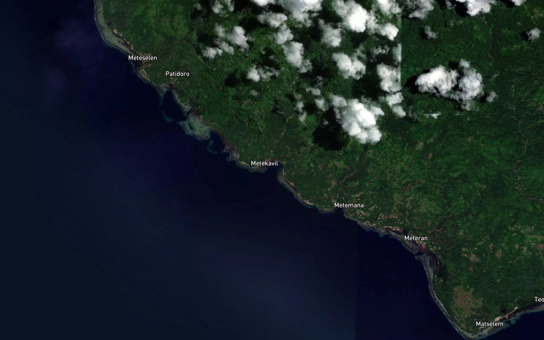 Satellite map of the Metekabil Bay