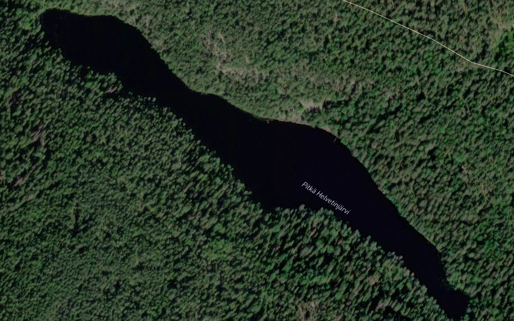 Satellite map of the Pitka Helvetinjarvi