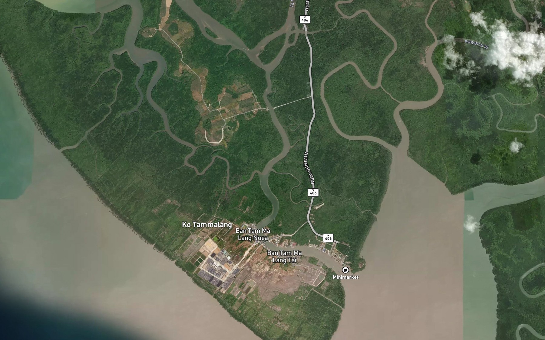 Satellite map of the Khlong Chorakhe Khai