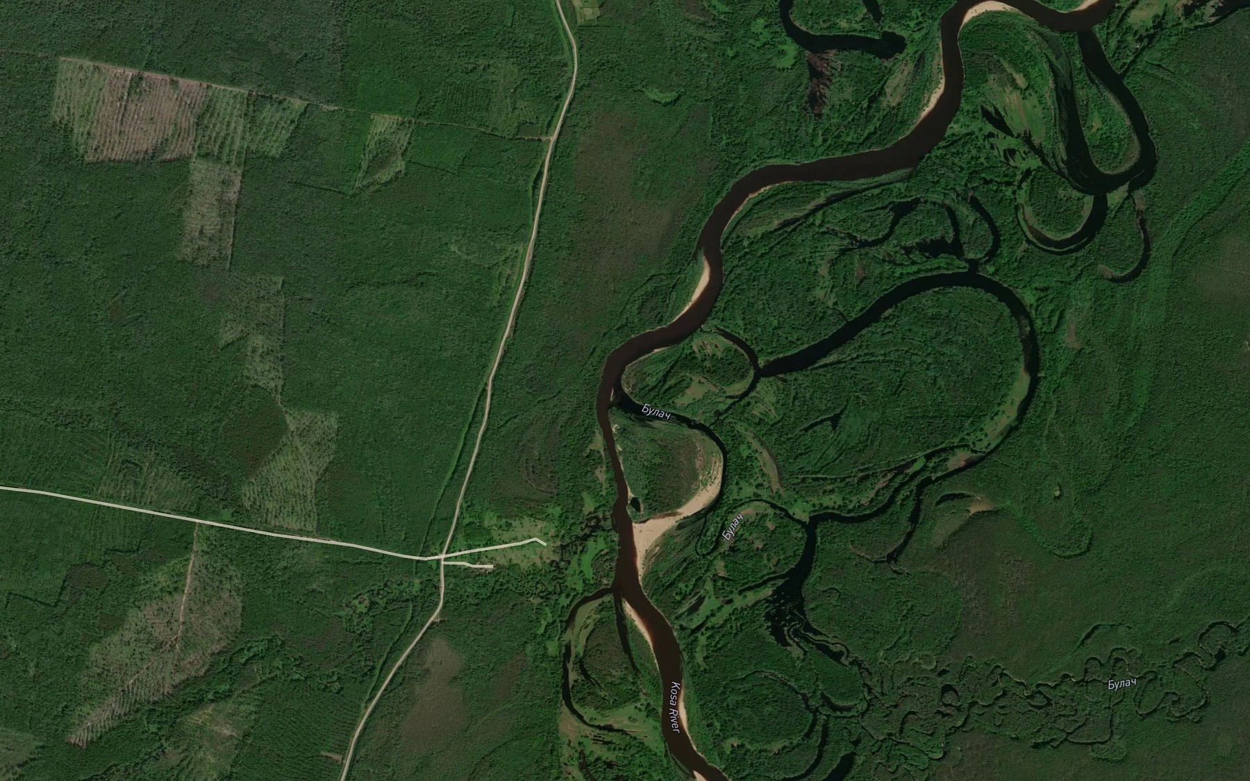 Satellite map of the Odan'