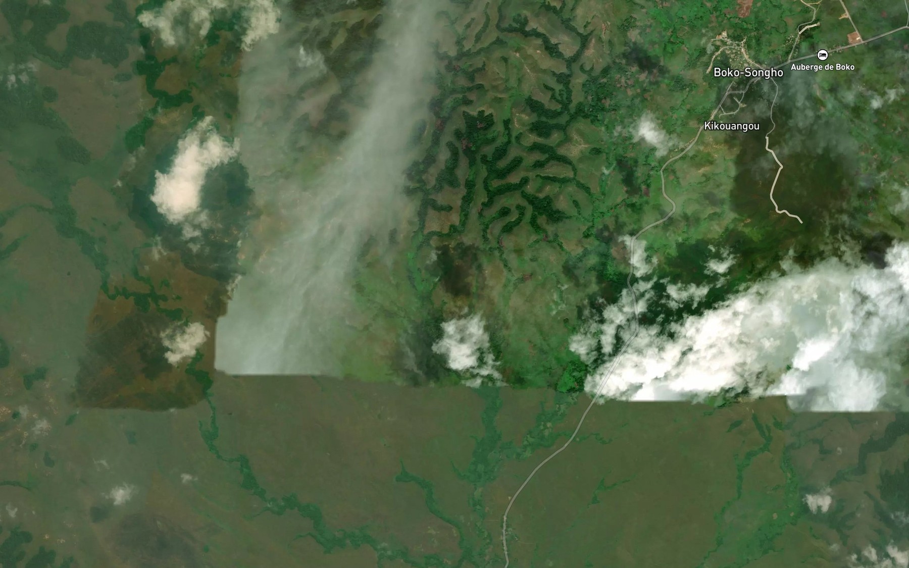Satellite map of the Mangola