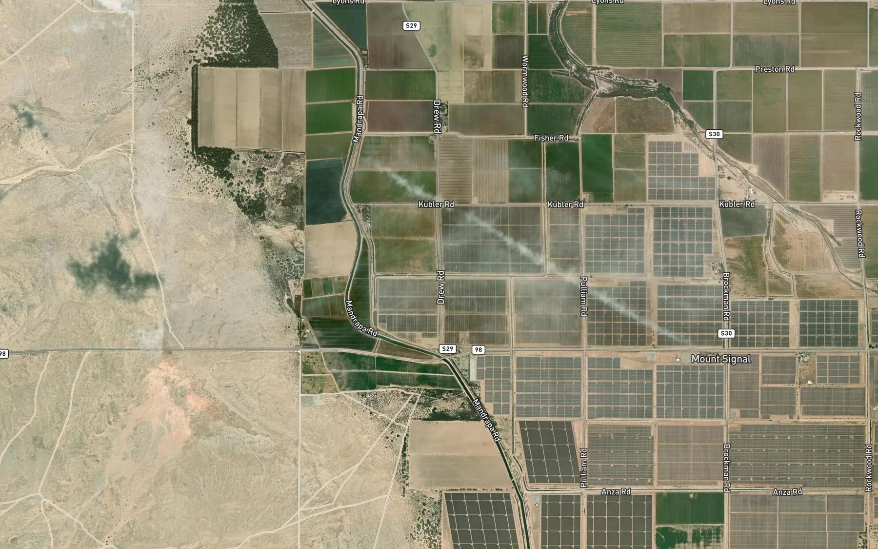 Satellite map of the Mount Signal Drain One