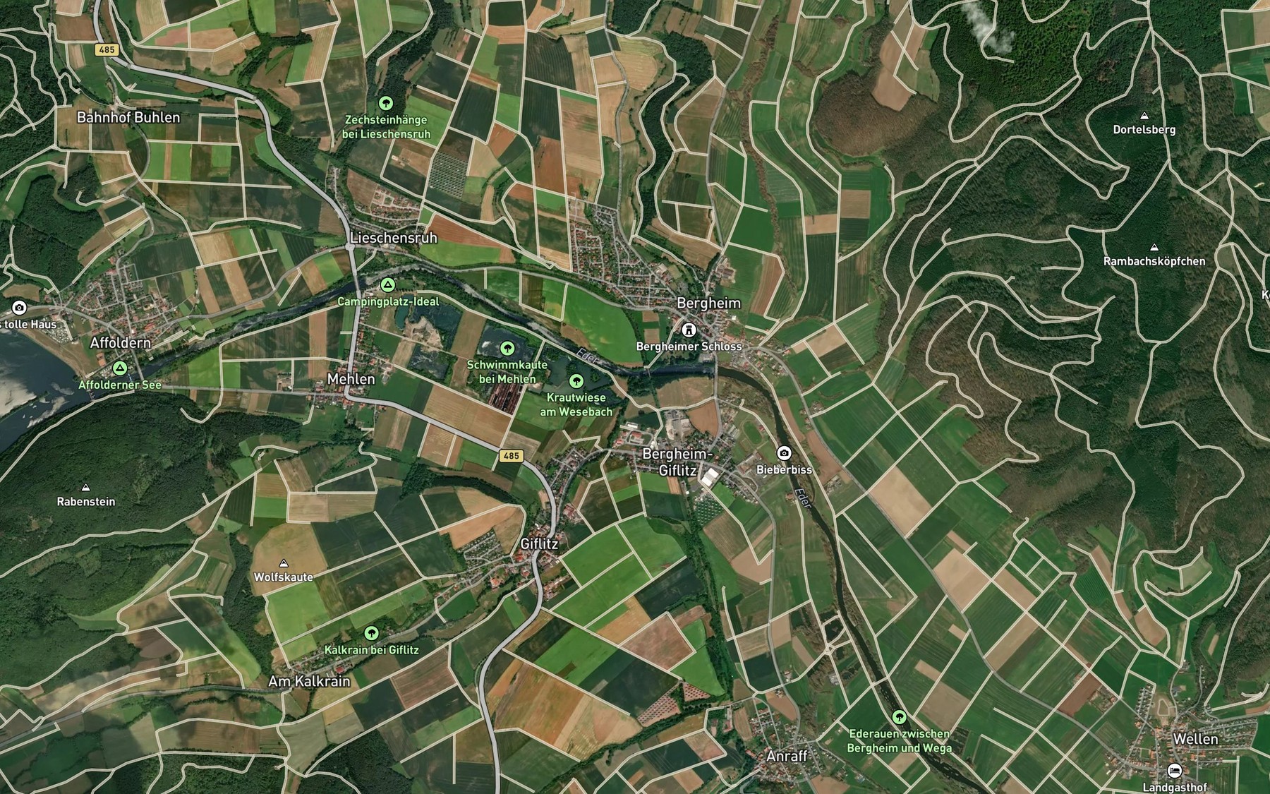 Satellite map of the Wesebach