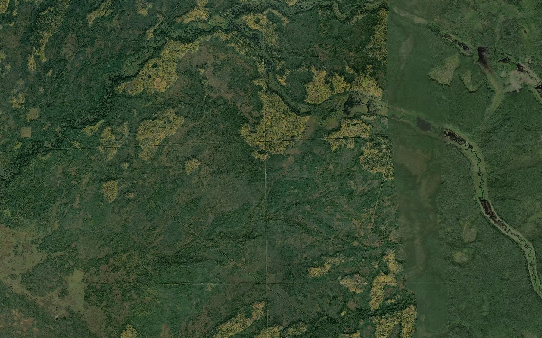 Satellite map of the Zeues Creek