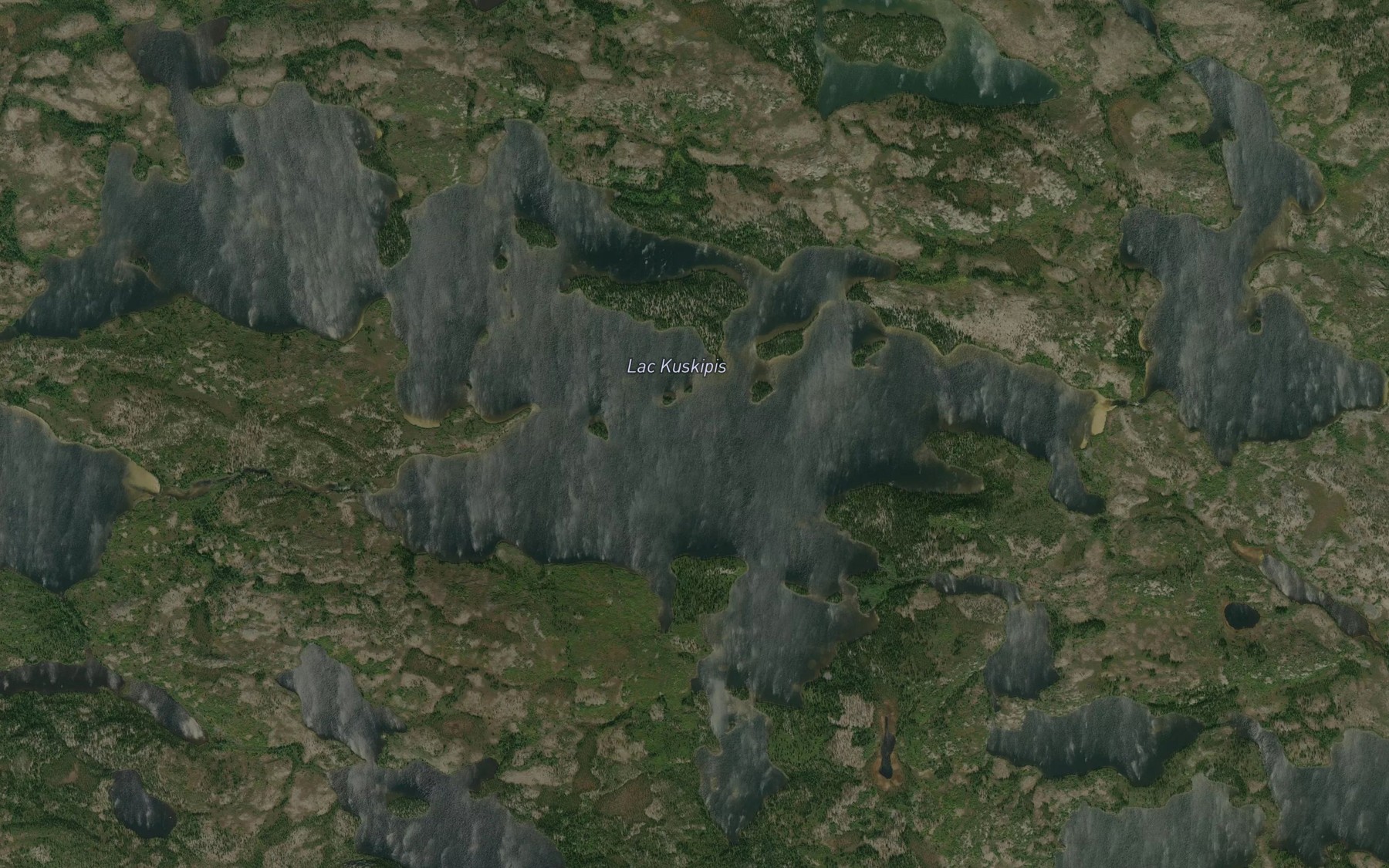 Satellite map of the Lac Kuskipis