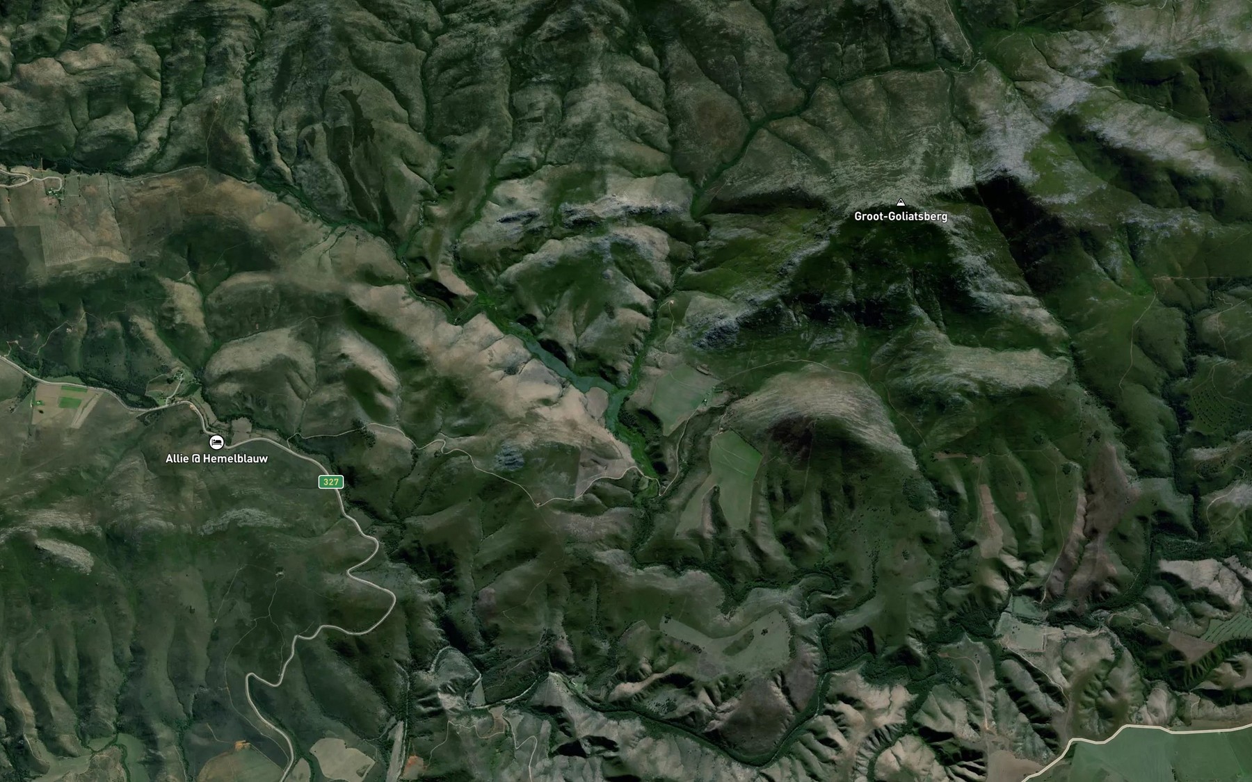 Satellite map of the Goliatsrivier
