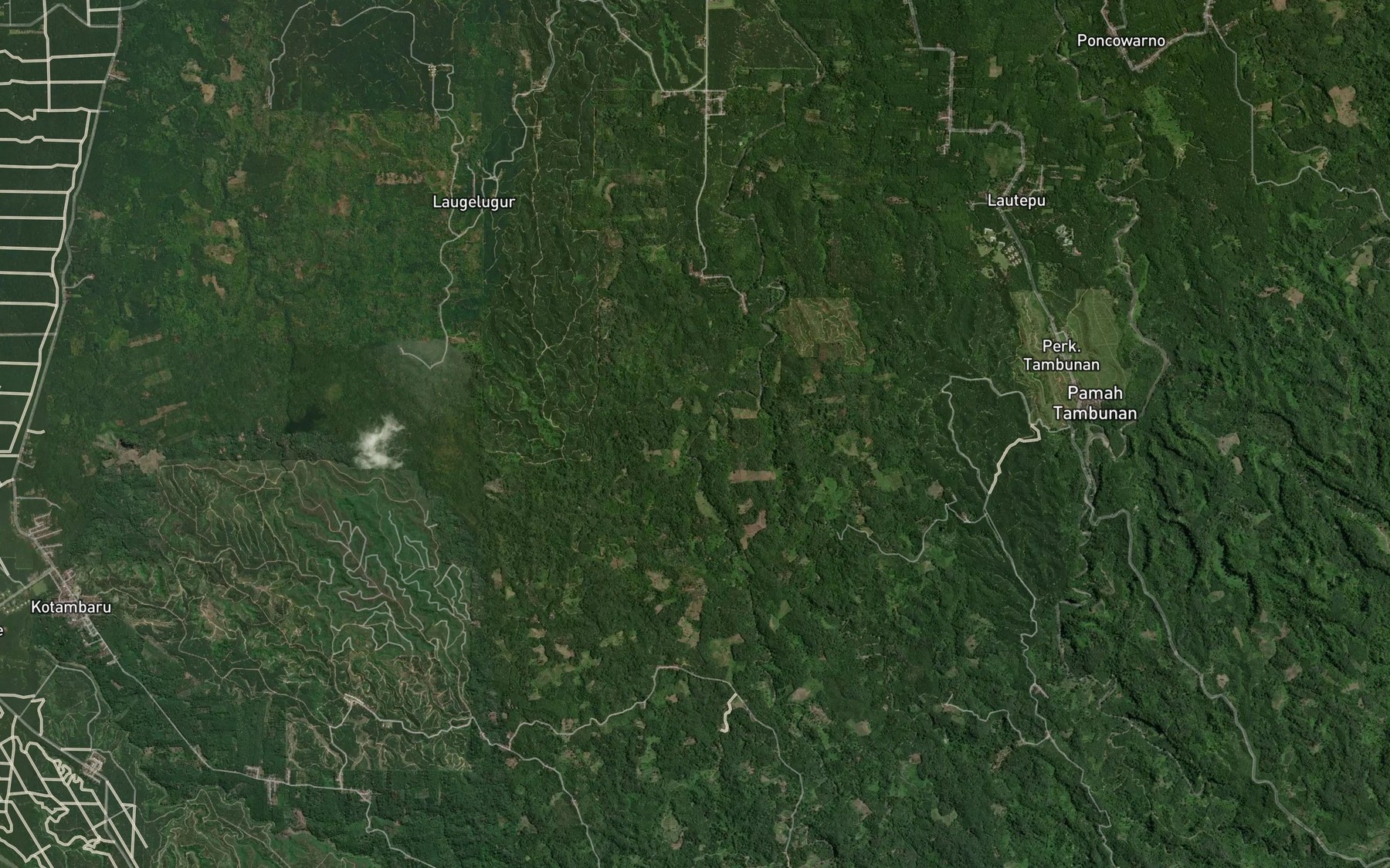 Satellite map of the Lao Gerumbung